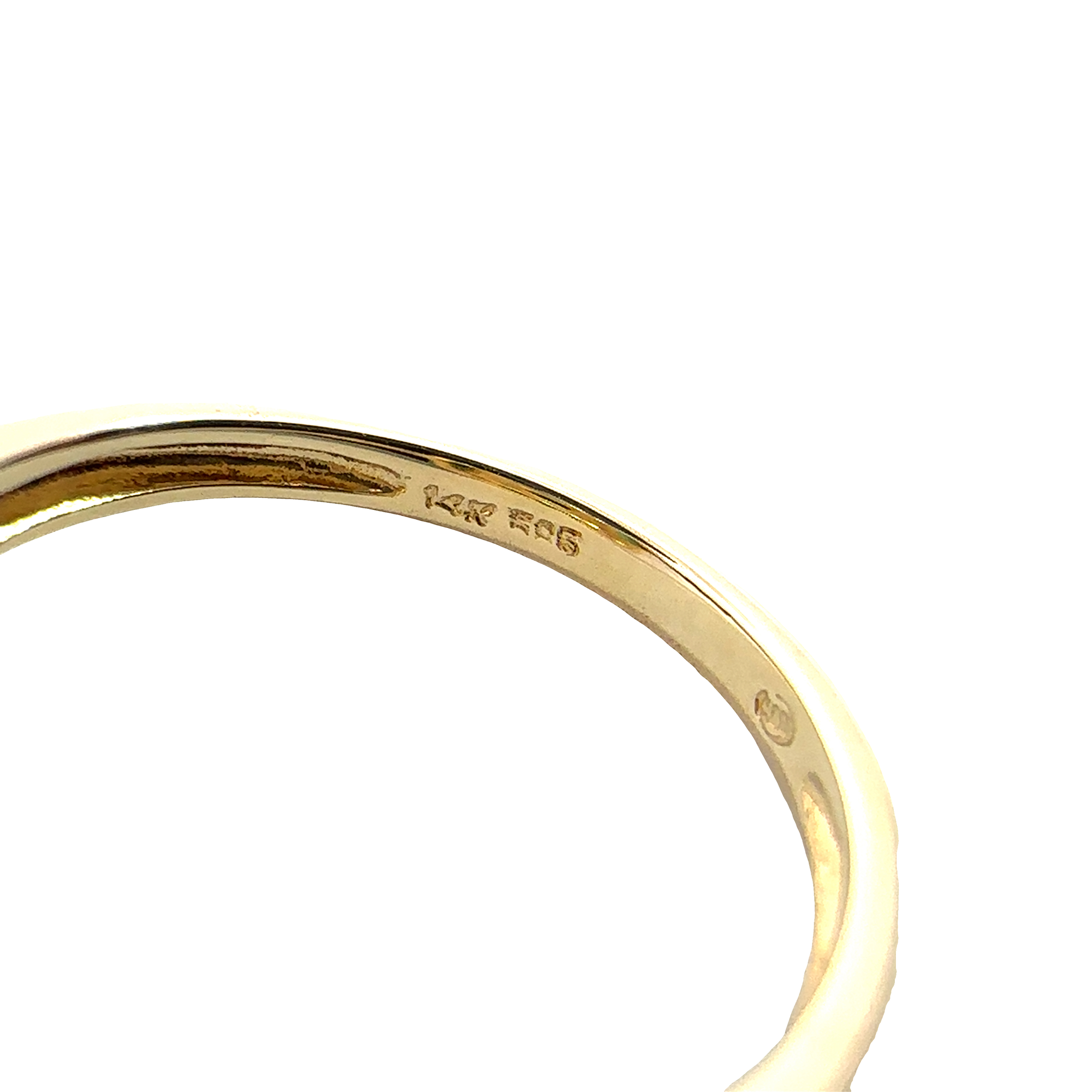 Vintage 14k Yellow Gold 0.28ctw Emerald and 0.07ctwDiamond Ring