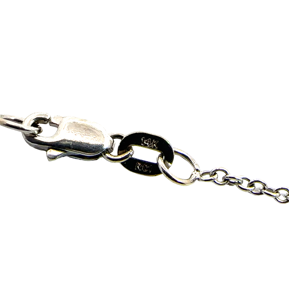 Estate 14k White Gold 1.34ctw Pave Diamond Heart Necklace