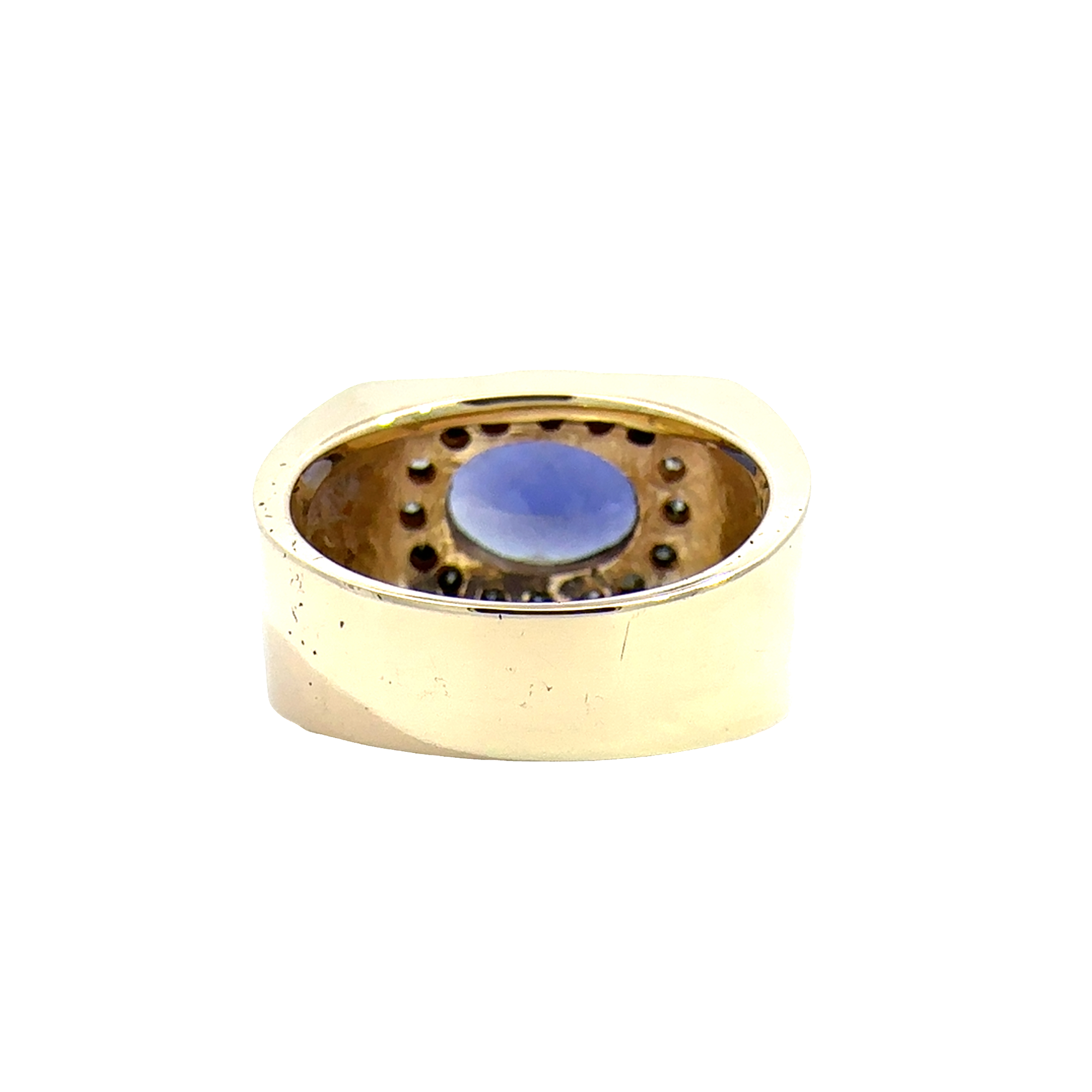 Vintage 14k Yellow Gold 4.75ctw Amethyst and 0.52ctw Diamond Ring