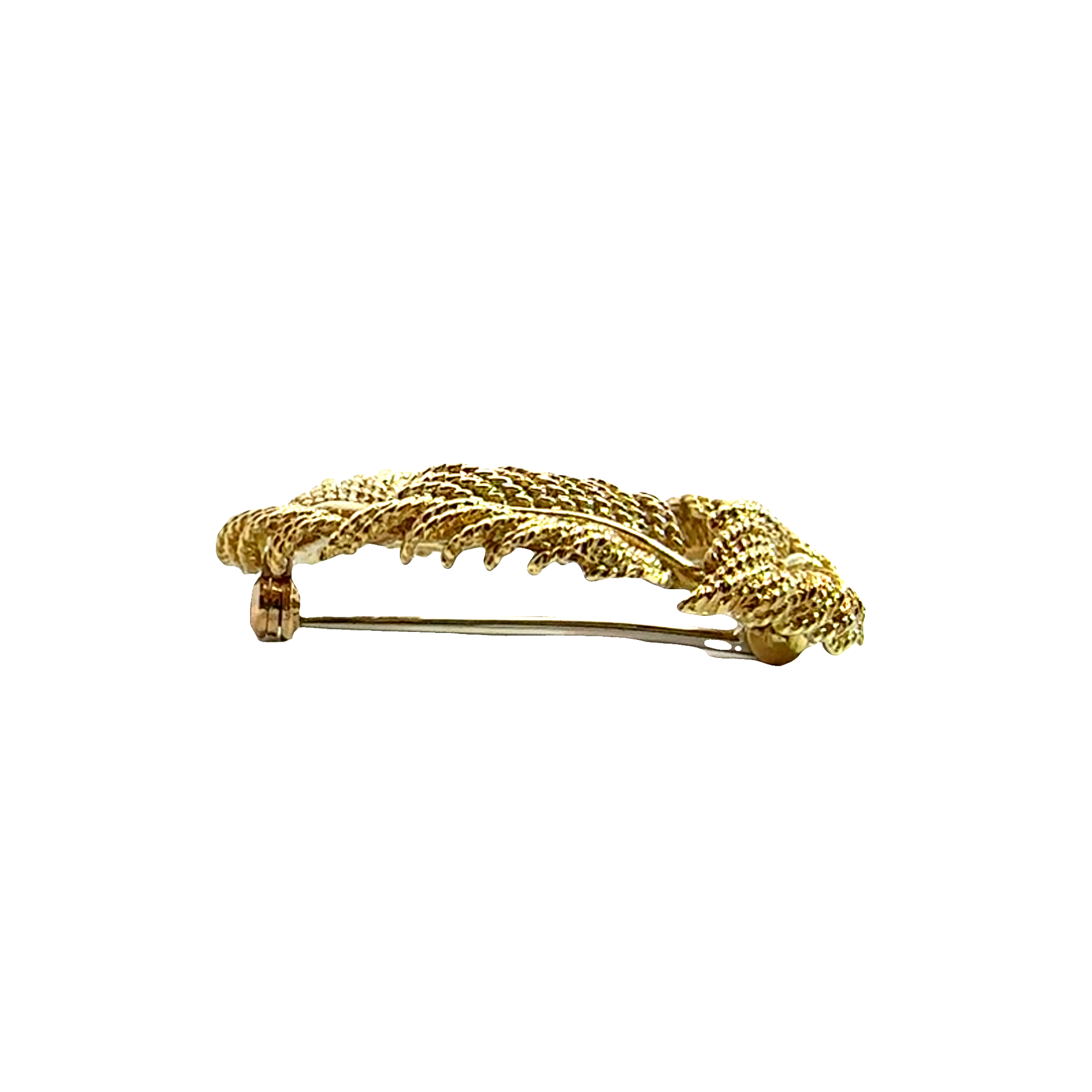 Vintage Tiffany & Co 18k Yellow Gold Leaf Wreath Brooch