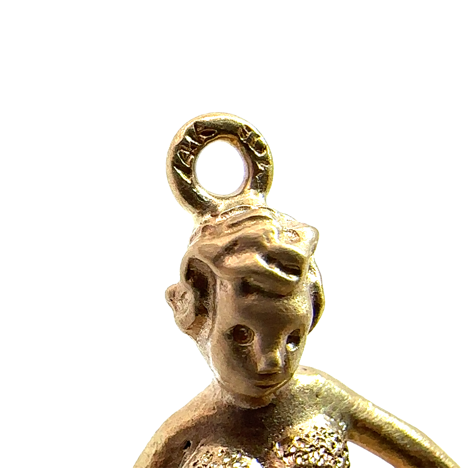 Vintage 14k Yellow Gold Ruby and Sapphire Ballerina Charm