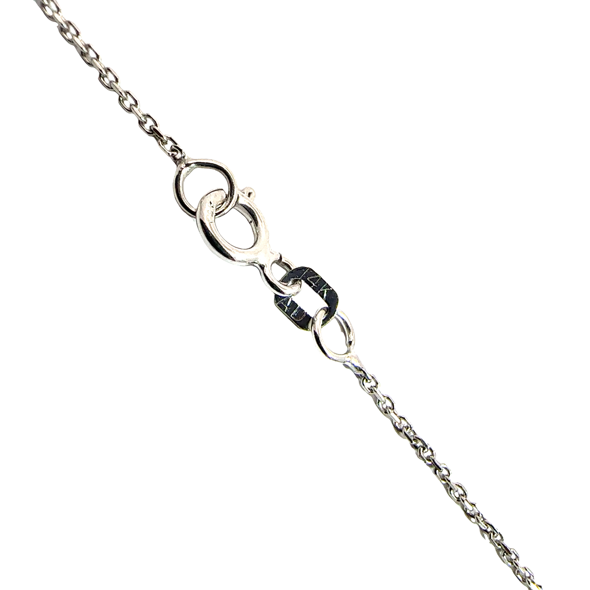 Vintage 18k White Gold 0.35ctw Ruby and 0.27ctw Diamond Pendant on 14k White Gold Chain