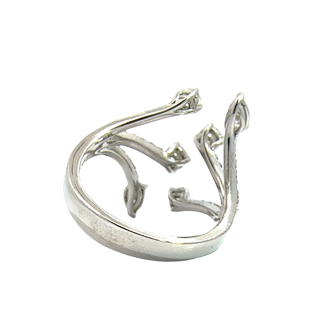 Estate Leo Pizzo 18k White Gold 1.24ctw Diamond Ring