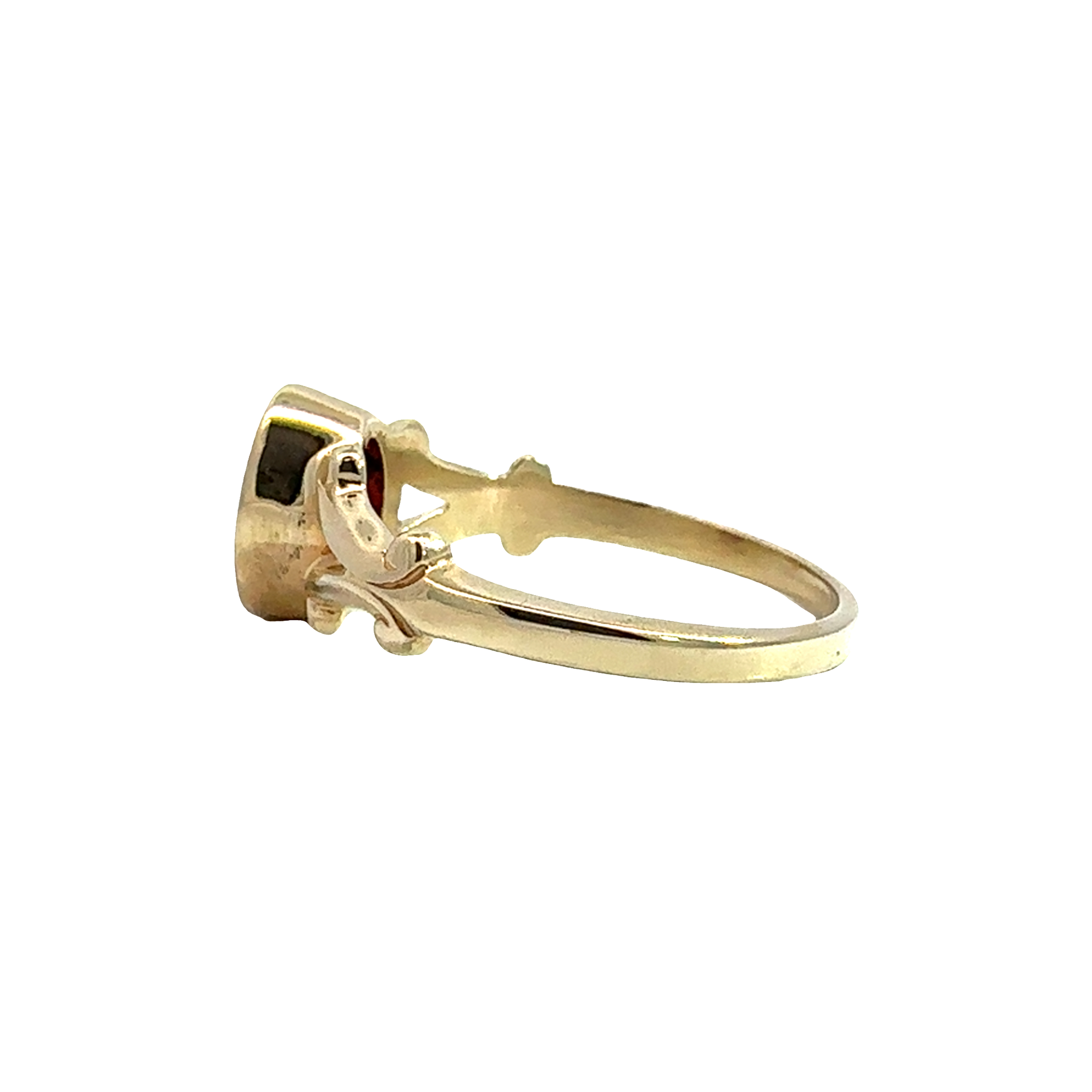 Vintage 14k Yellow Gold 1.50ctw Oval Garnet Ring