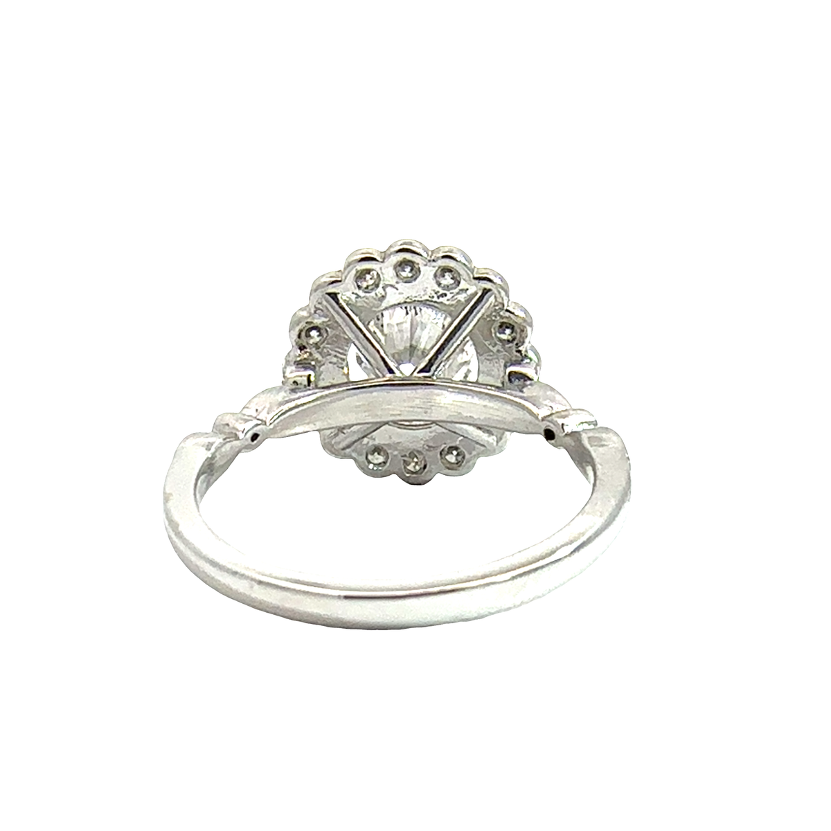 Vintage 14k White Gold 2.32ctw Round Brilliant Diamond Engagement Ring