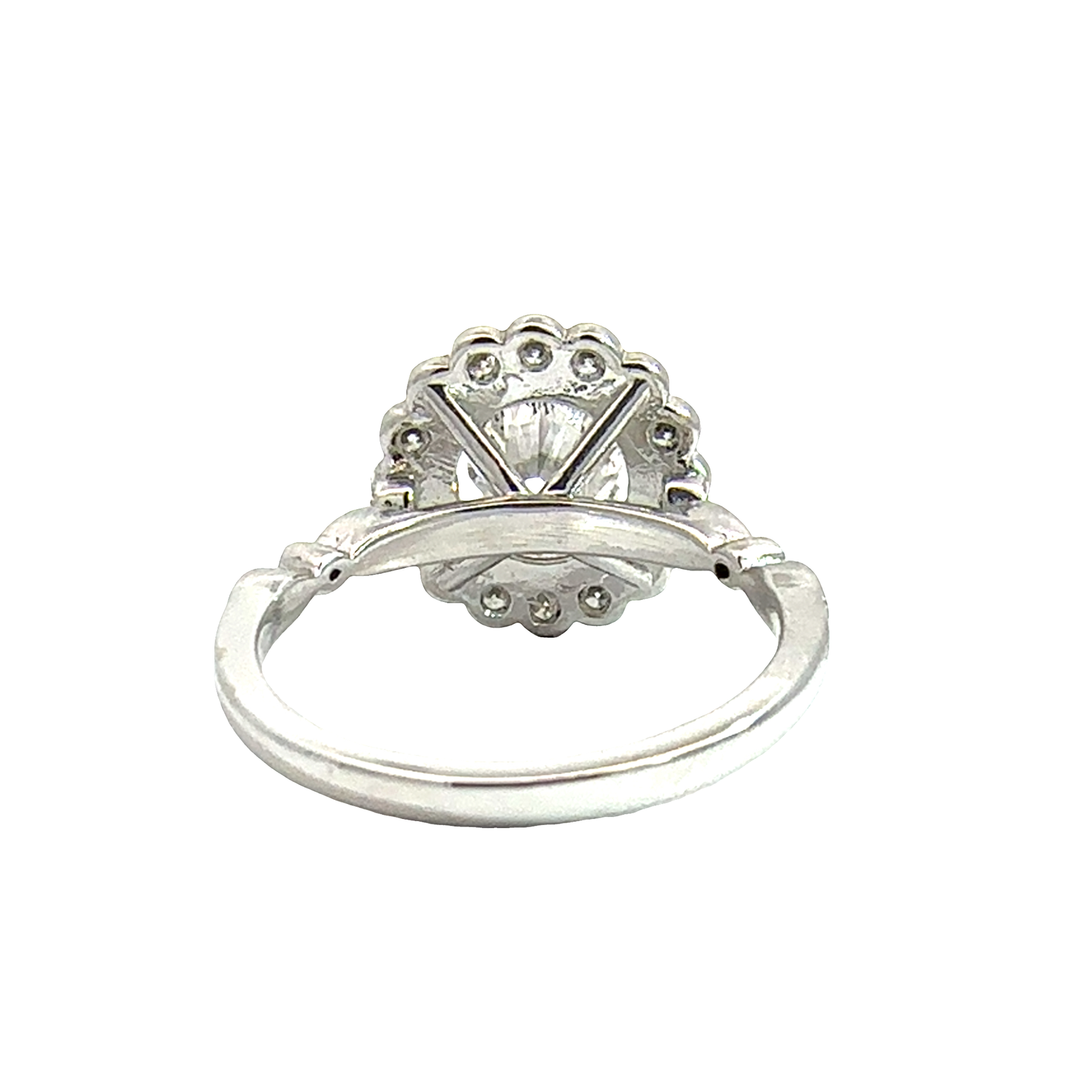 Vintage 14k White Gold 2.32ctw Round Brilliant Diamond Engagement Ring