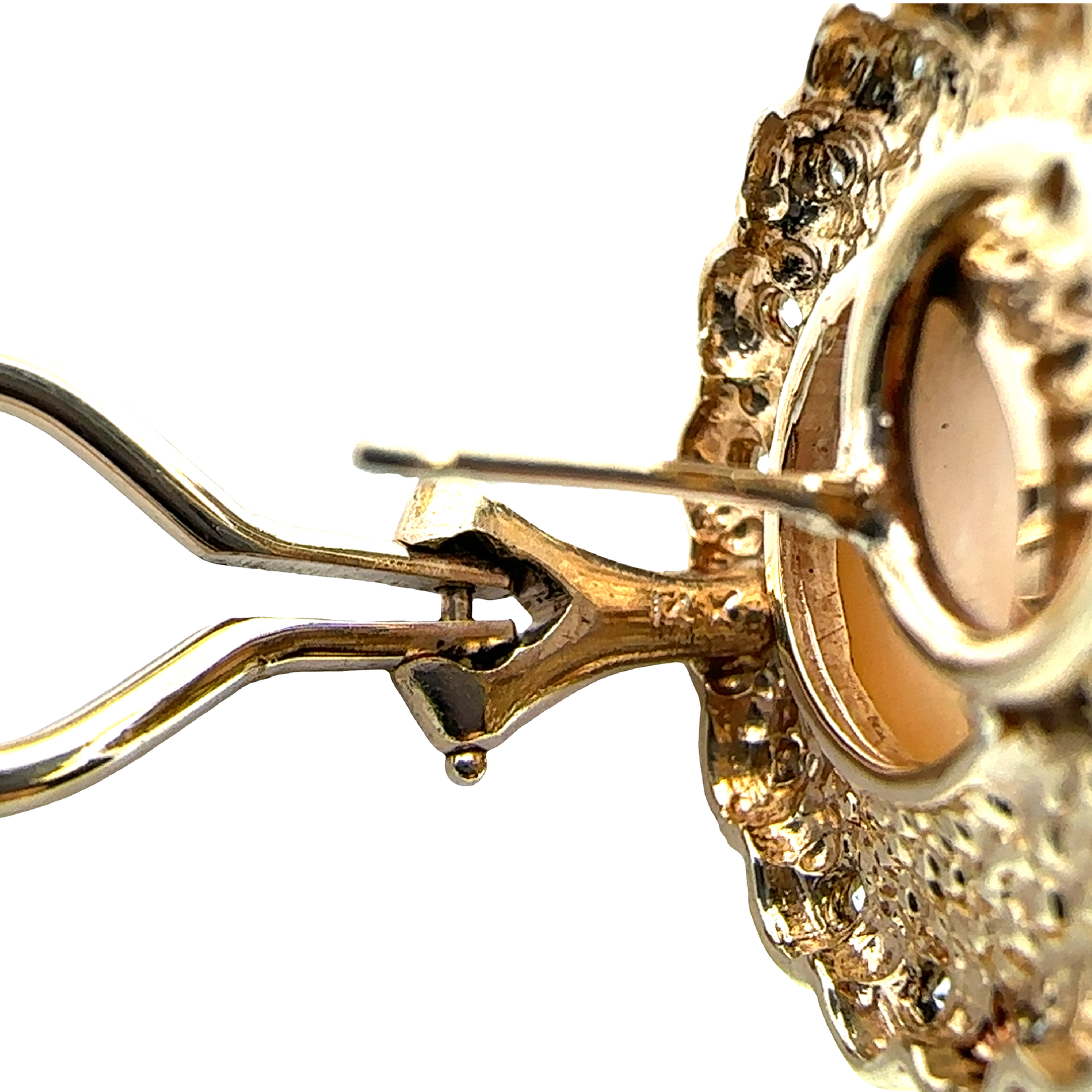 Vintage 14k Yellow Gold Pearl and 0.64ctw Diamond Earrings