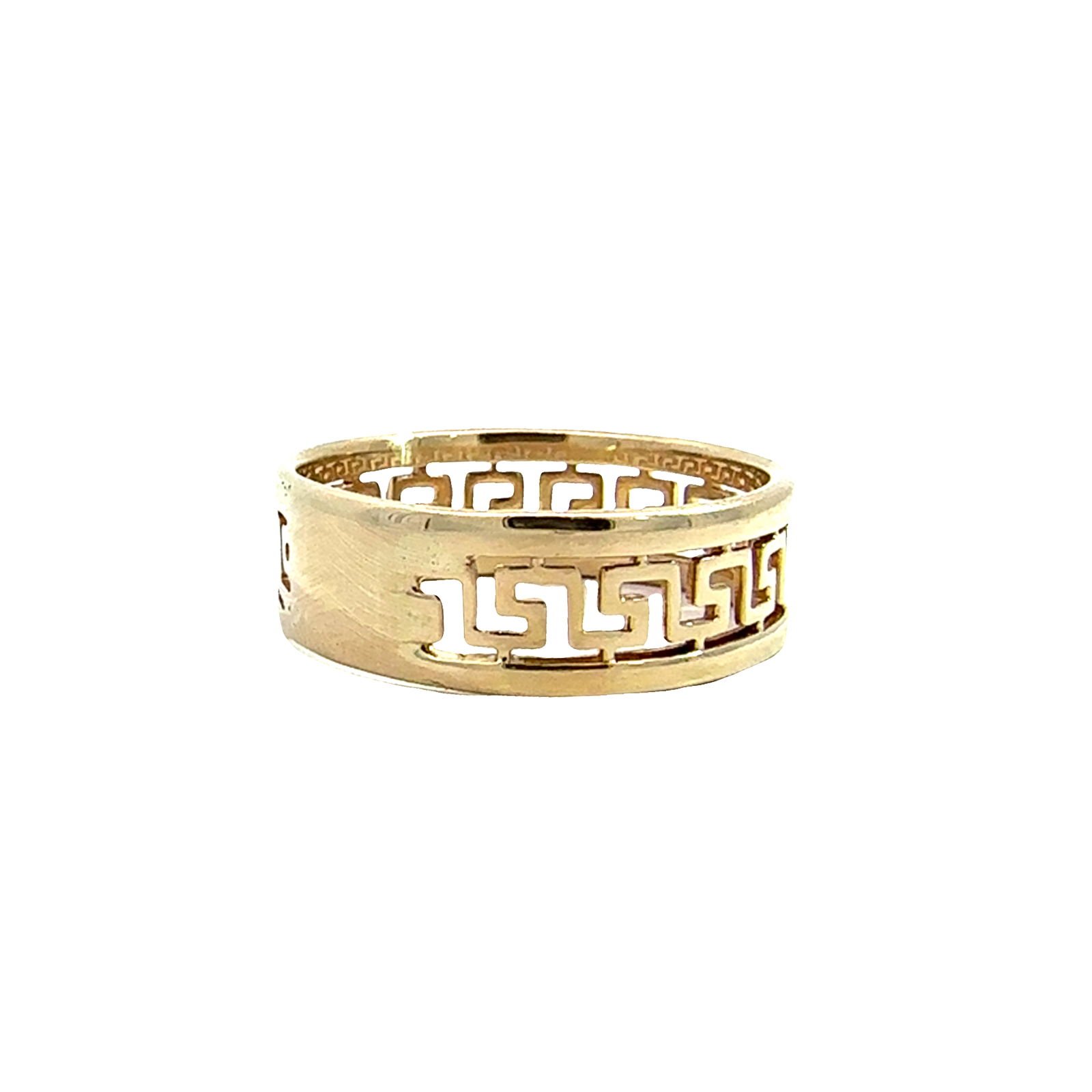 Estate 14K Yellow Gold Greek Key Band Ring