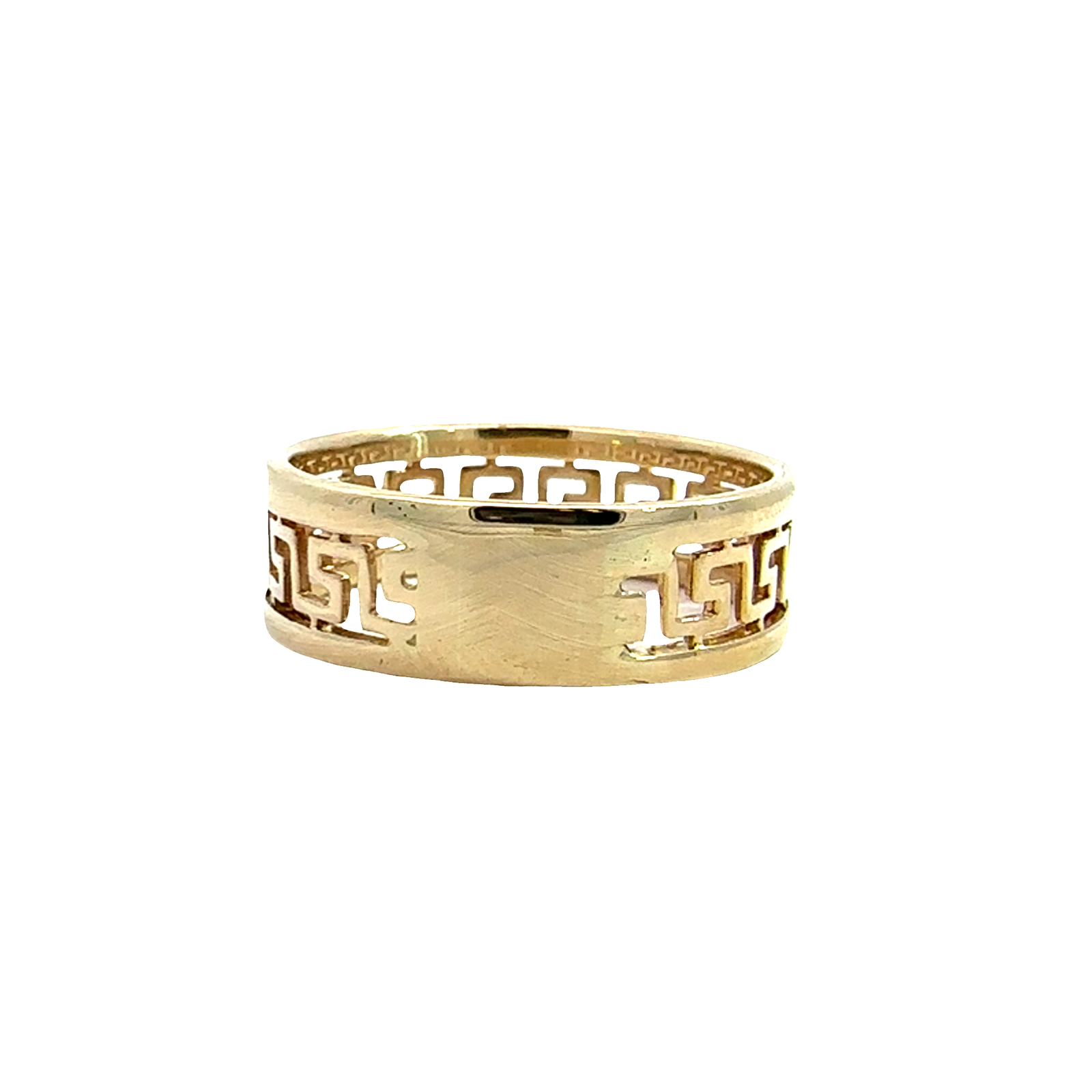 Estate 14K Yellow Gold Greek Key Band Ring