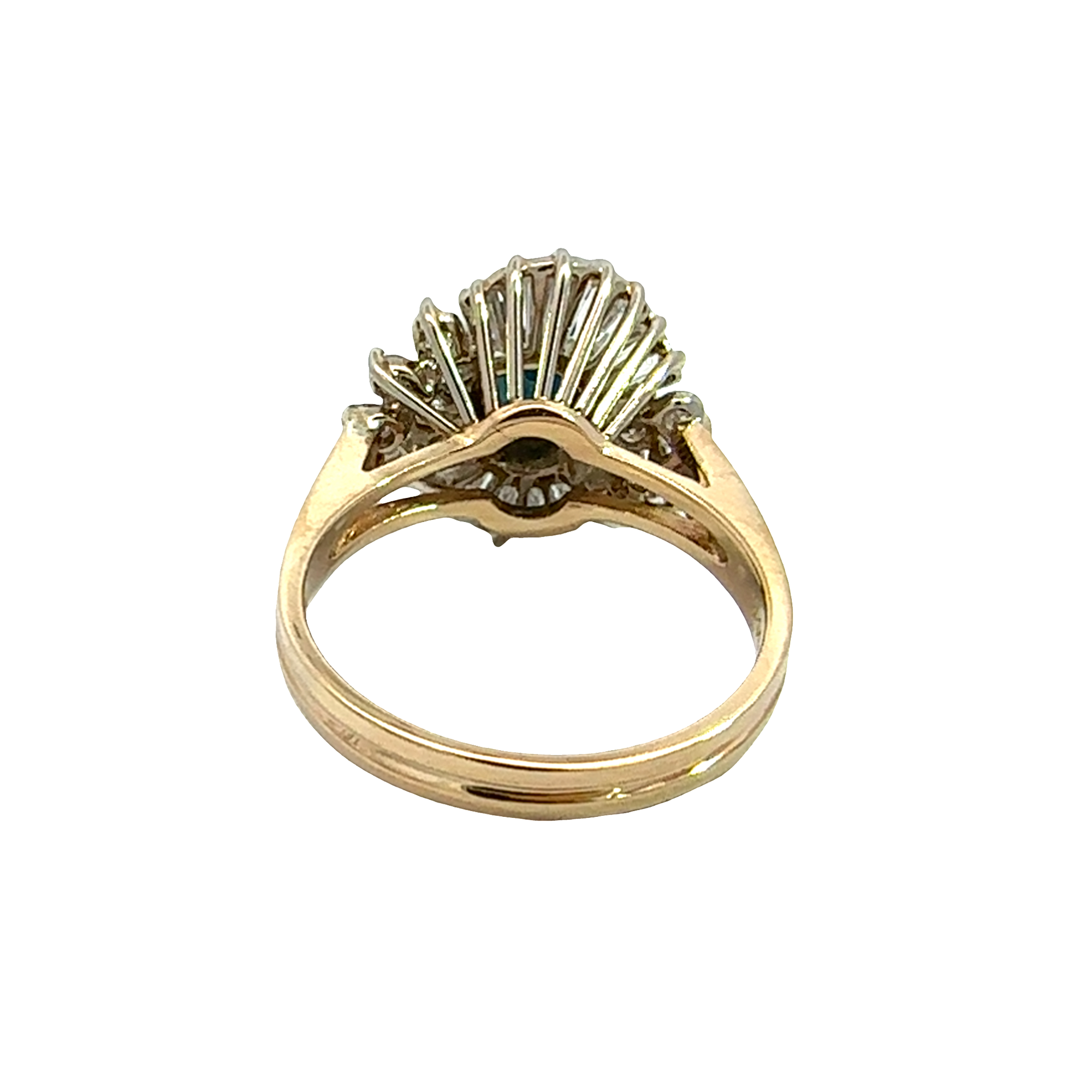 Estate 14k Yellow Gold 1.05ctw Sapphire & 1.06ctw Diamond Ring