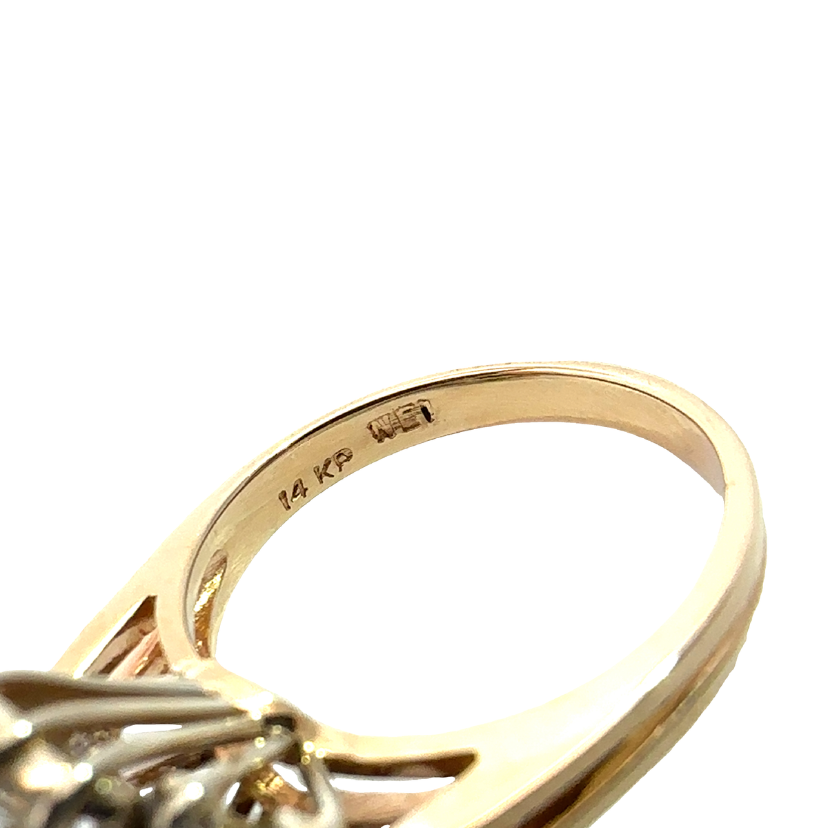 Estate 14k Yellow Gold 1.05ctw Sapphire & 1.06ctw Diamond Ring