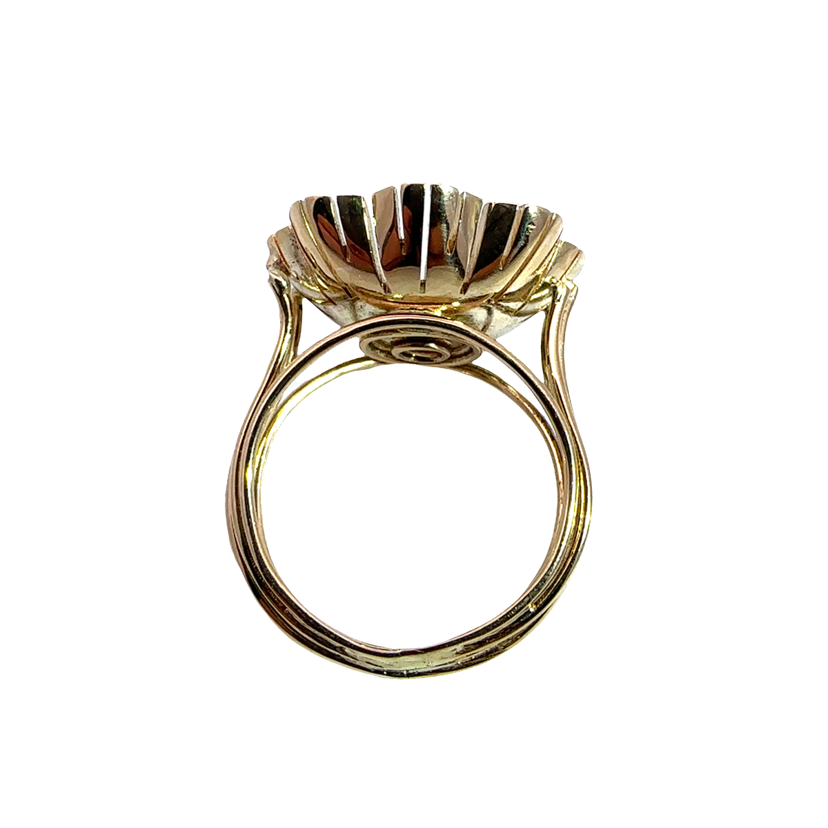 Vintage 14k Yellow Gold Interchangeable Pearl & 1.54ctw Emerald Ring