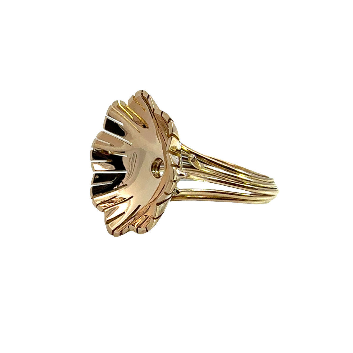 Vintage 14k Yellow Gold Interchangeable Pearl & 1.54ctw Emerald Ring