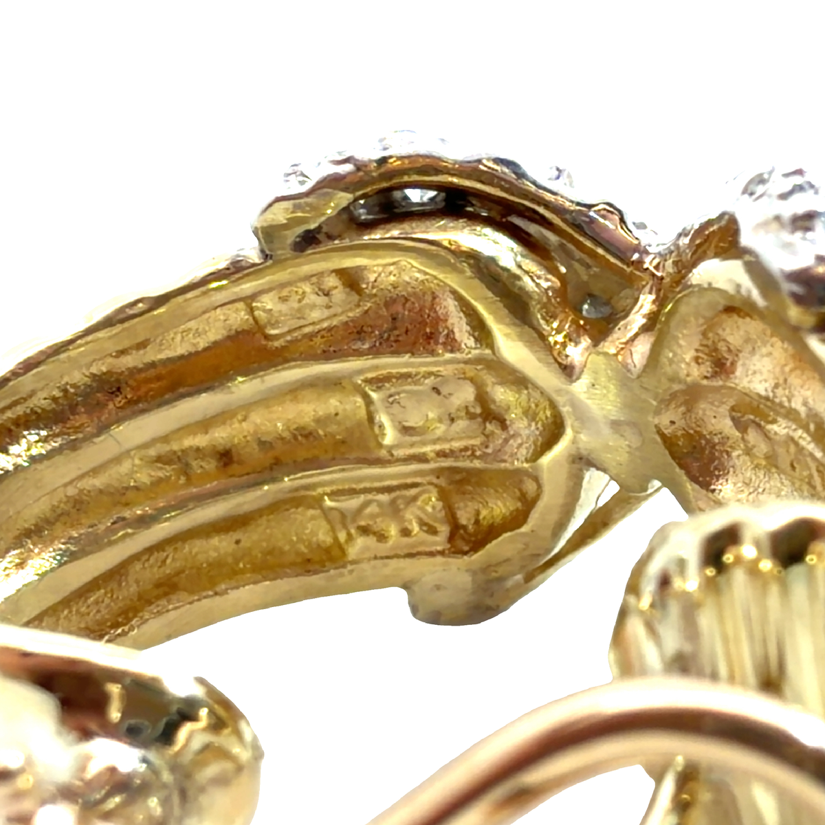 David Yurman 14k Yellow Gold Diamond Crossover Earrings