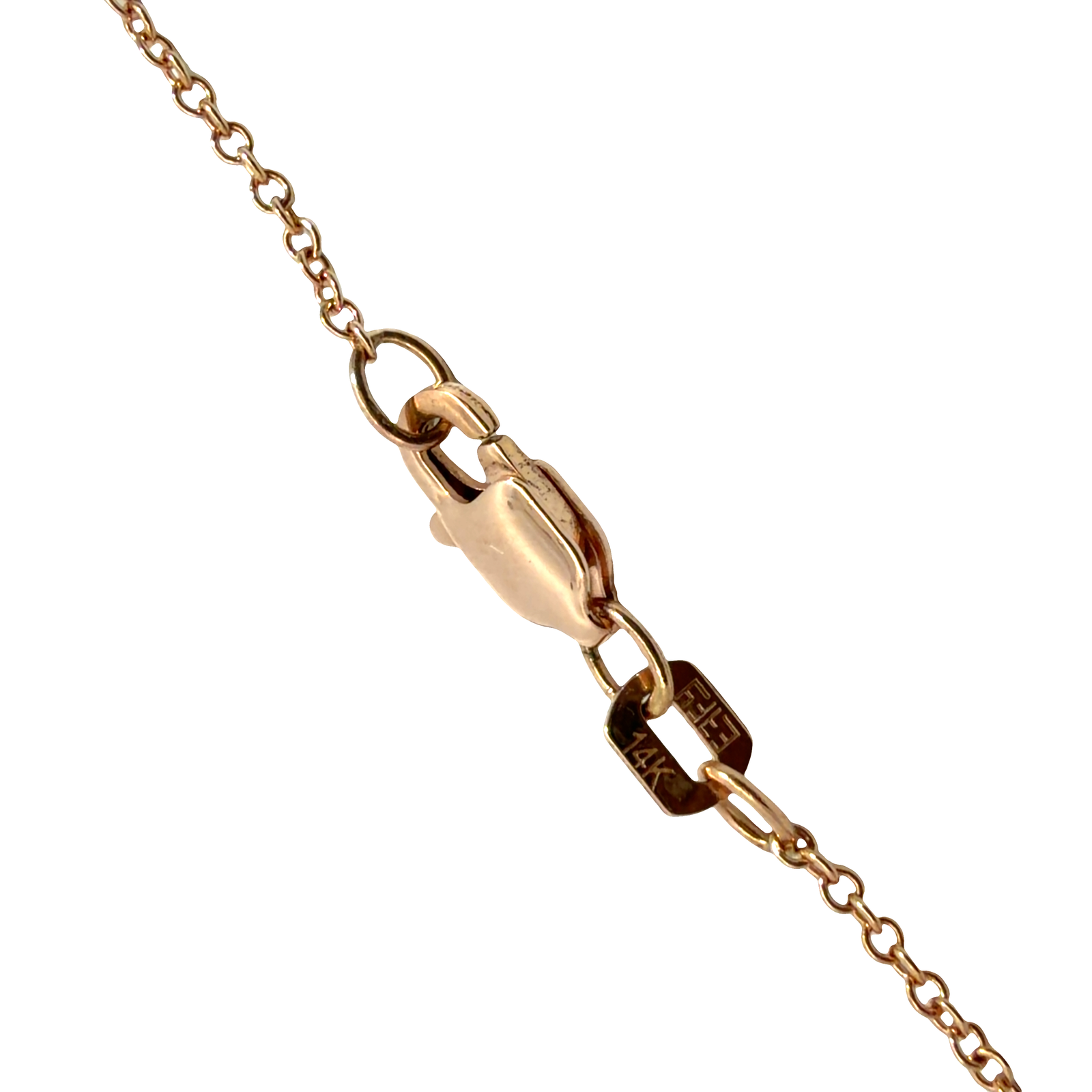Estate Effy 14k Rose Gold 4.99ctw Cushion Cut Topaz and 0.11ctw Diamond Charm Necklace