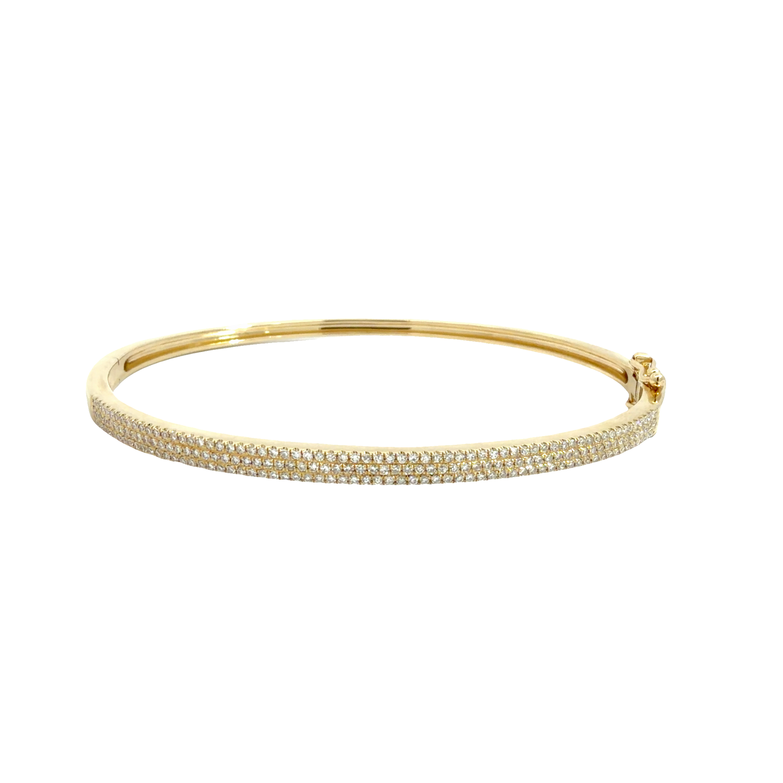 Estate 14k Yellow Gold 0.75ctw Diamond Bangle
