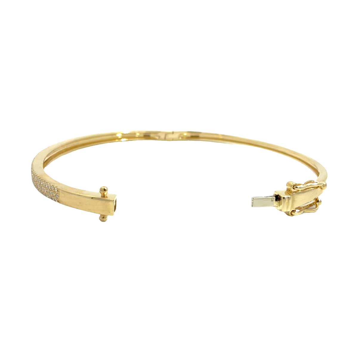 Estate 14k Yellow Gold 0.75ctw Diamond Bangle