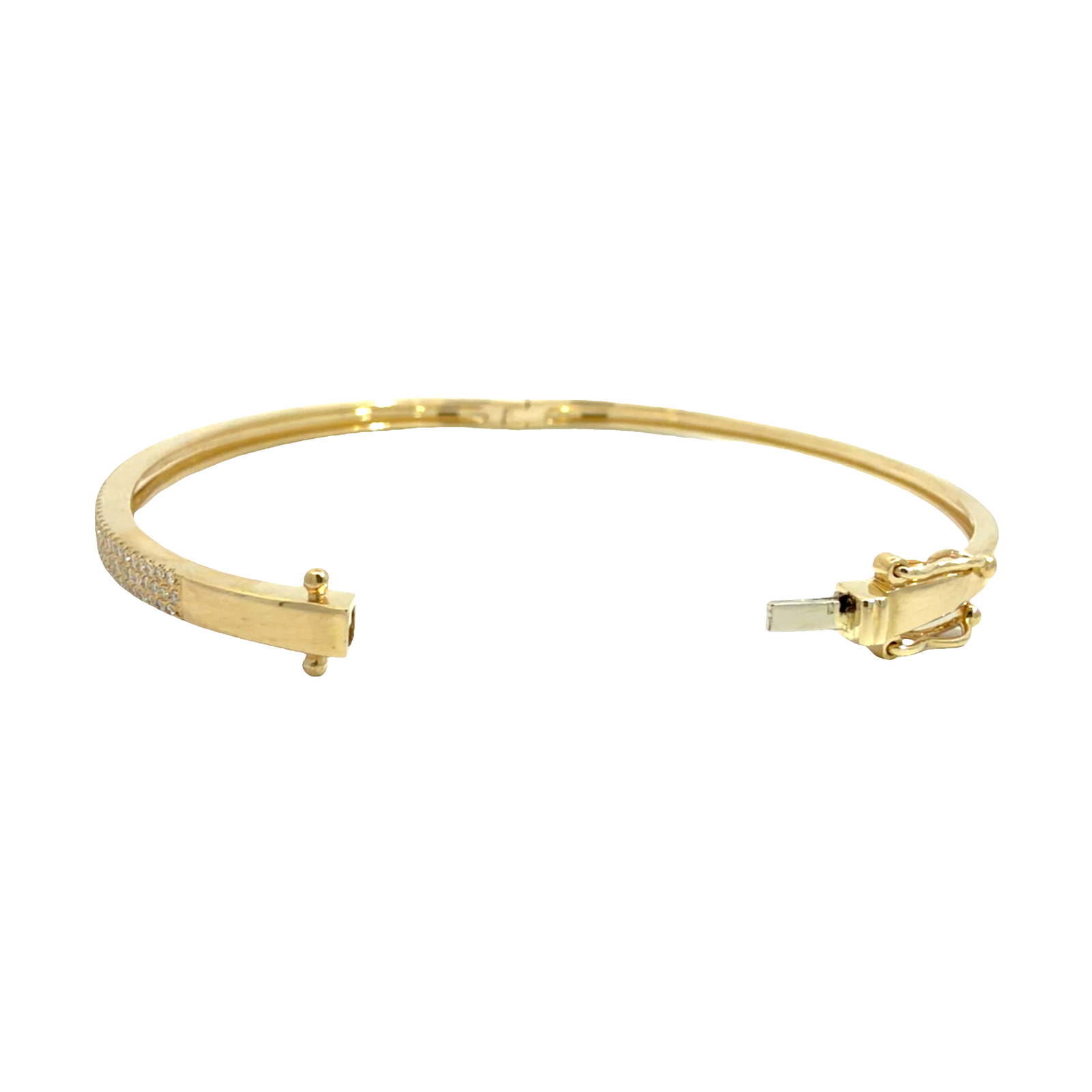 Estate 14k Yellow Gold 0.75ctw Diamond Bangle