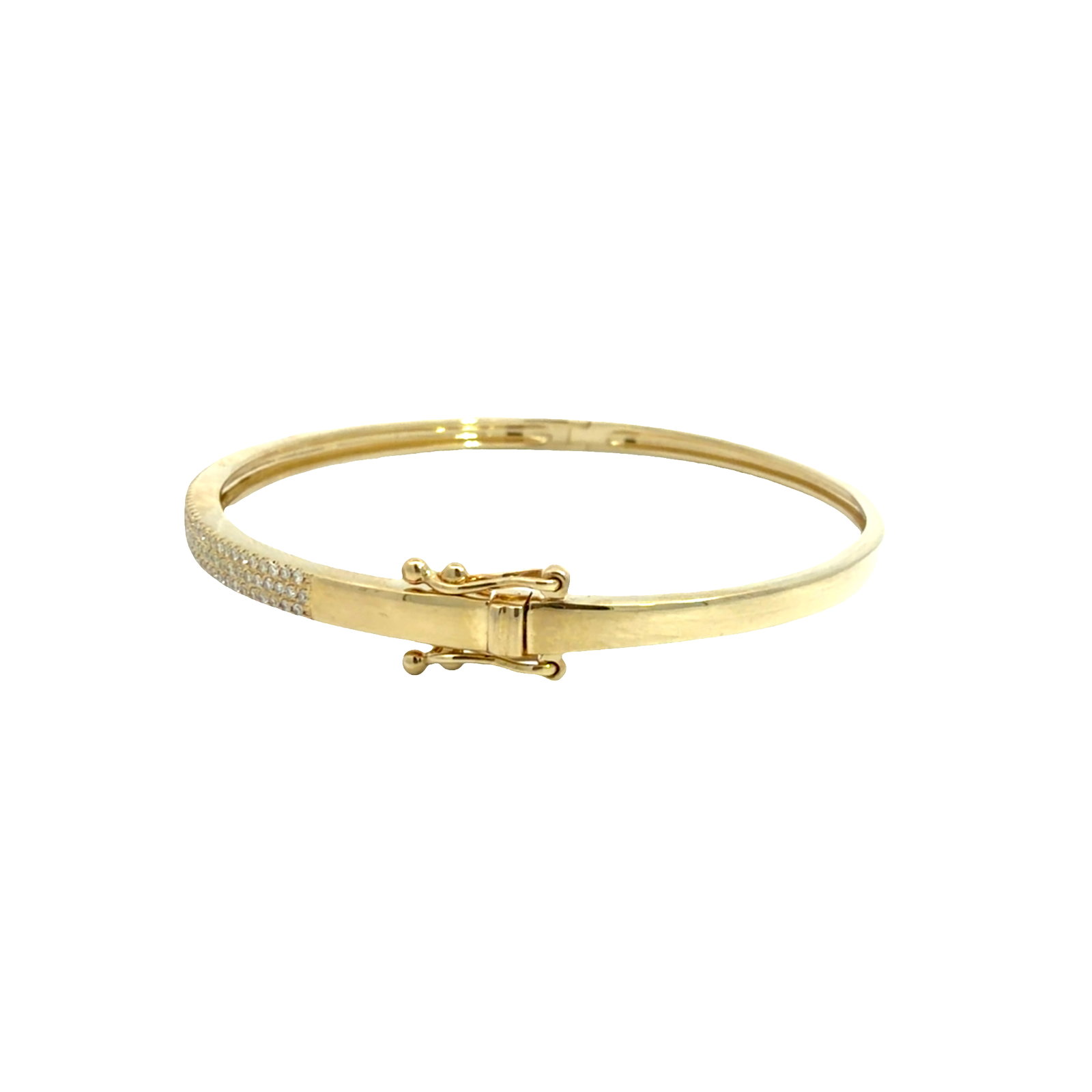 Estate 14k Yellow Gold 0.75ctw Diamond Bangle