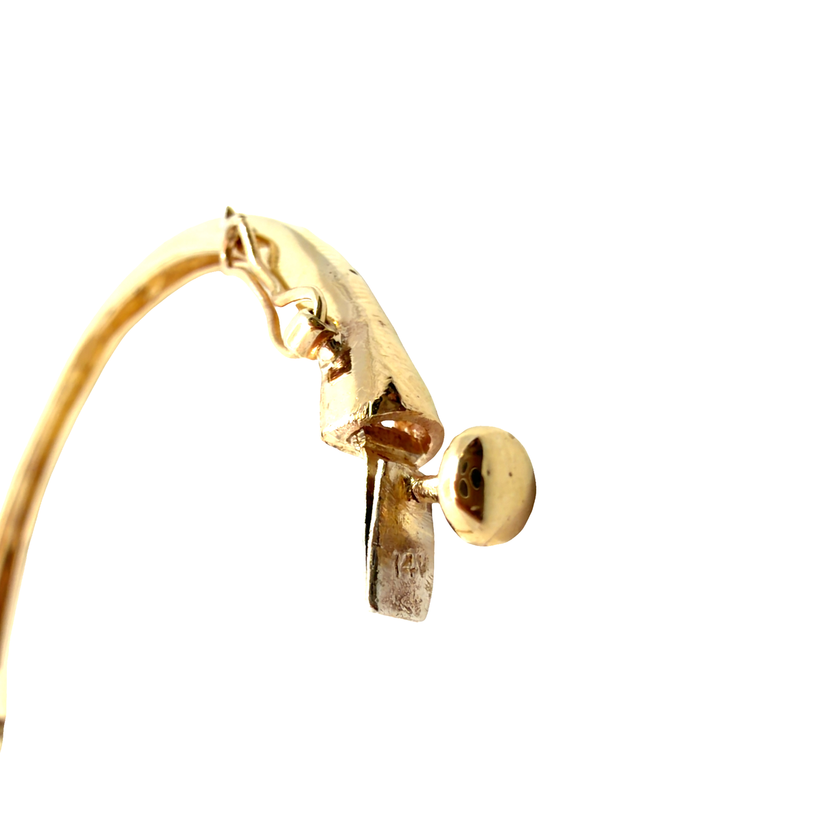Vintage 14k Yellow Gold Bamboo Bangle Bracelet