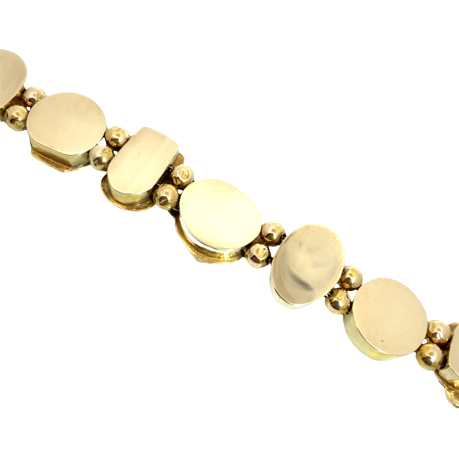 Antique Art Nouveau 14k Yellow Gold Lady Motif Diamond Slide Bracelet