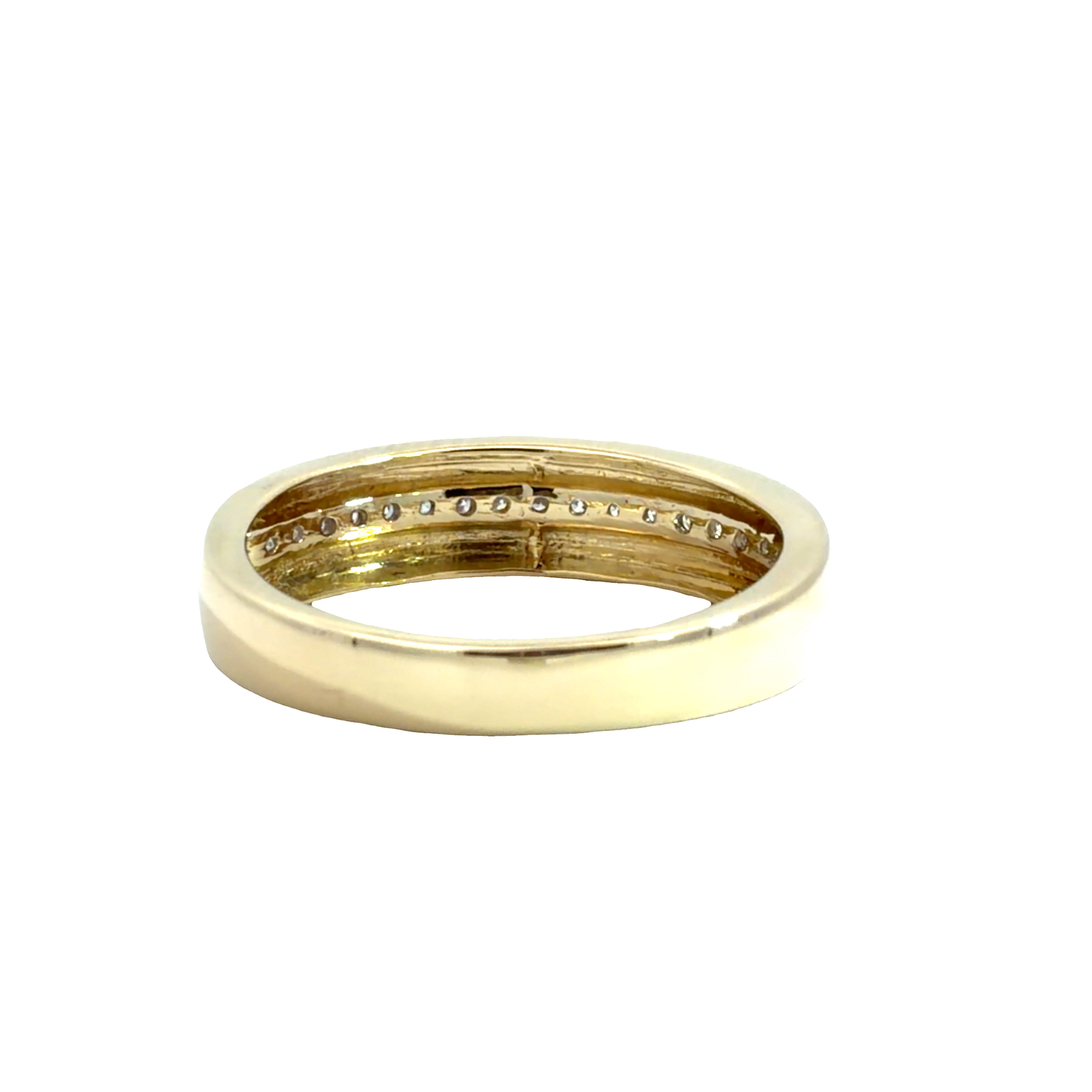 Estate My Trio 14k Yellow Gold 0.31ctw Diamond Gents Wedding Band