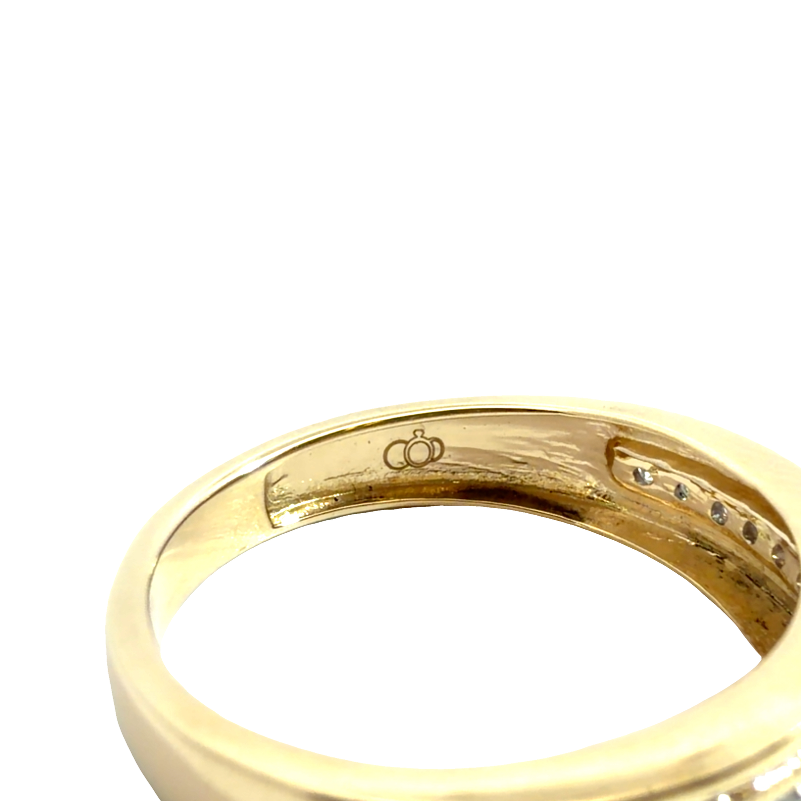 Estate My Trio 14k Yellow Gold 0.31ctw Diamond Gents Wedding Band