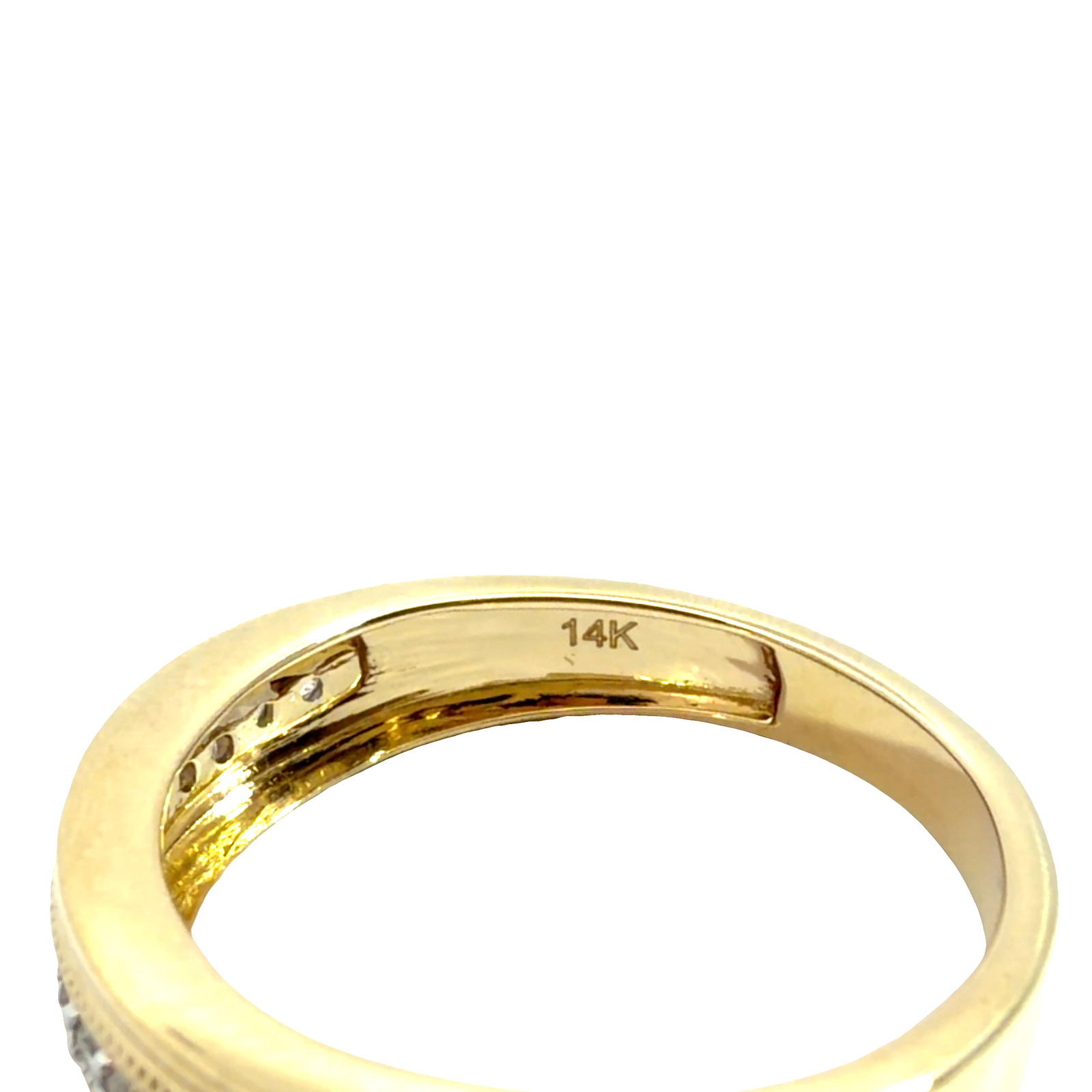 Estate My Trio 14k Yellow Gold 0.31ctw Diamond Gents Wedding Band