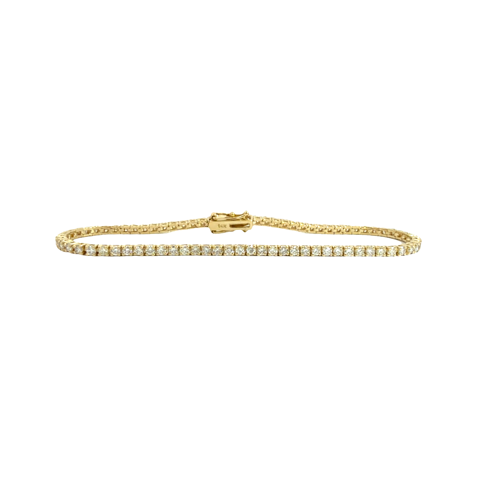 The Jewel Box 14k Yellow Gold Classic 2.76ctw Diamond Tennis Bracelet