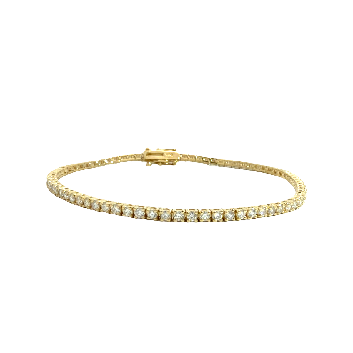 The Jewel Box 14k Yellow Gold Classic 2.76ctw Diamond Tennis Bracelet