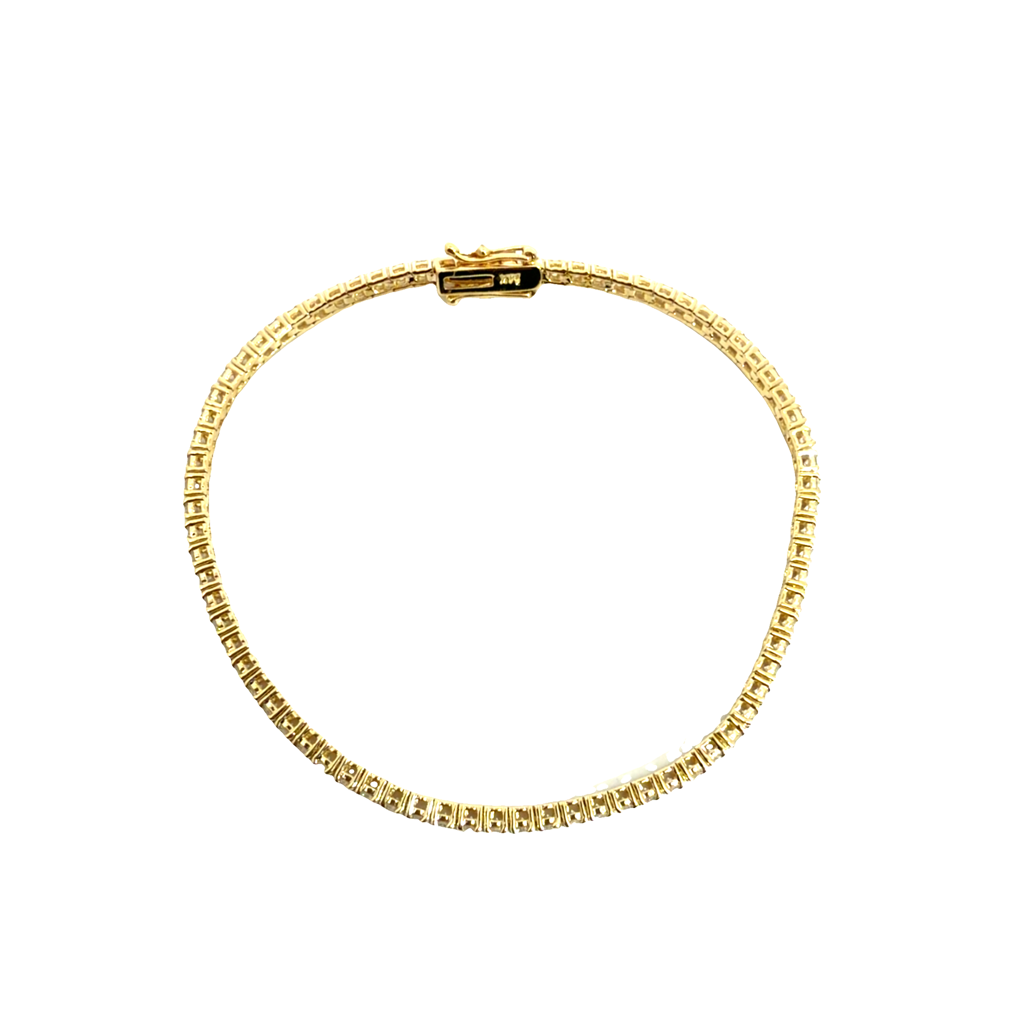 The Jewel Box 14k Yellow Gold Classic 2.76ctw Diamond Tennis Bracelet