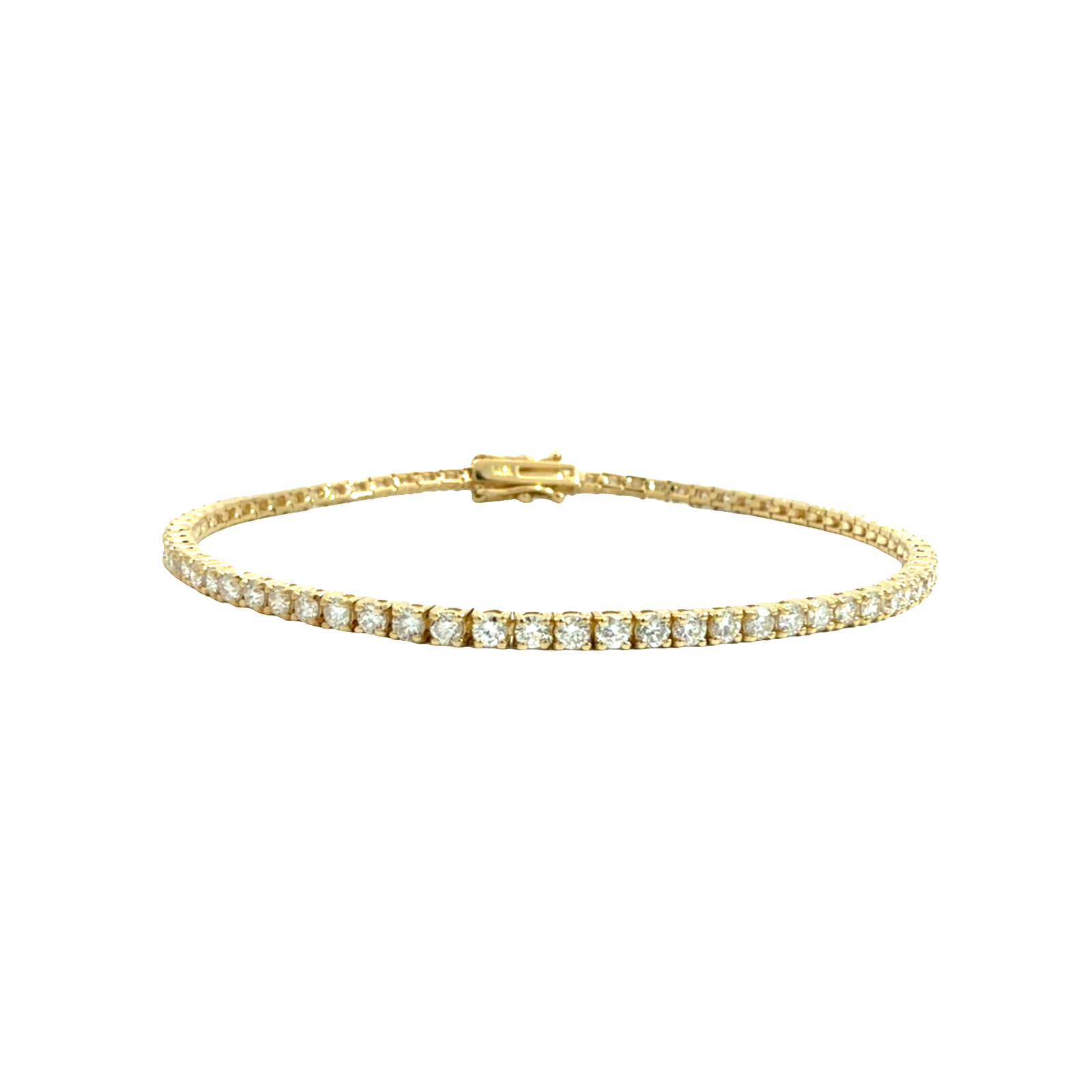 The Jewel Box 14k Yellow Gold Classic 2.35ctw Diamond Tennis Bracelet