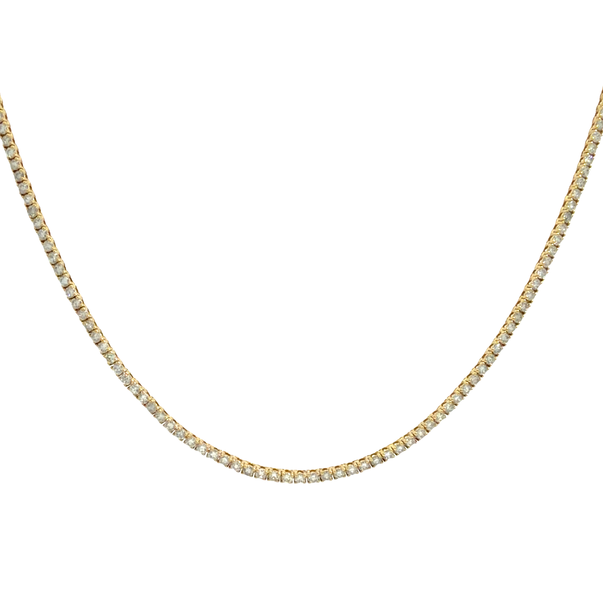 The Jewel Box 14k Yellow Gold Classic Diamond Tennis Necklace