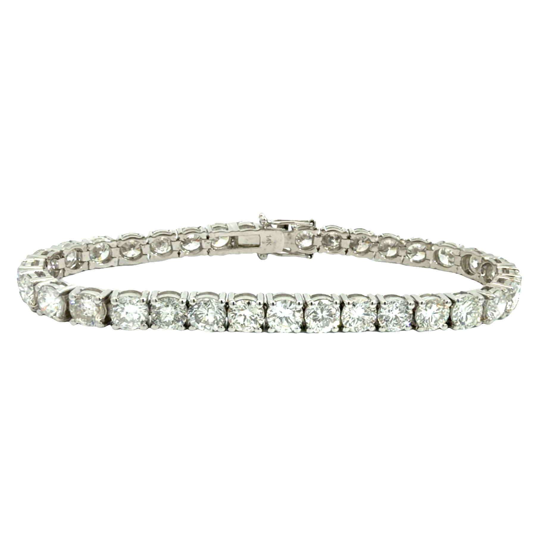 Estate 14k White Gold 18.08ctw Diamond 5.25mm Tennis Bracelet