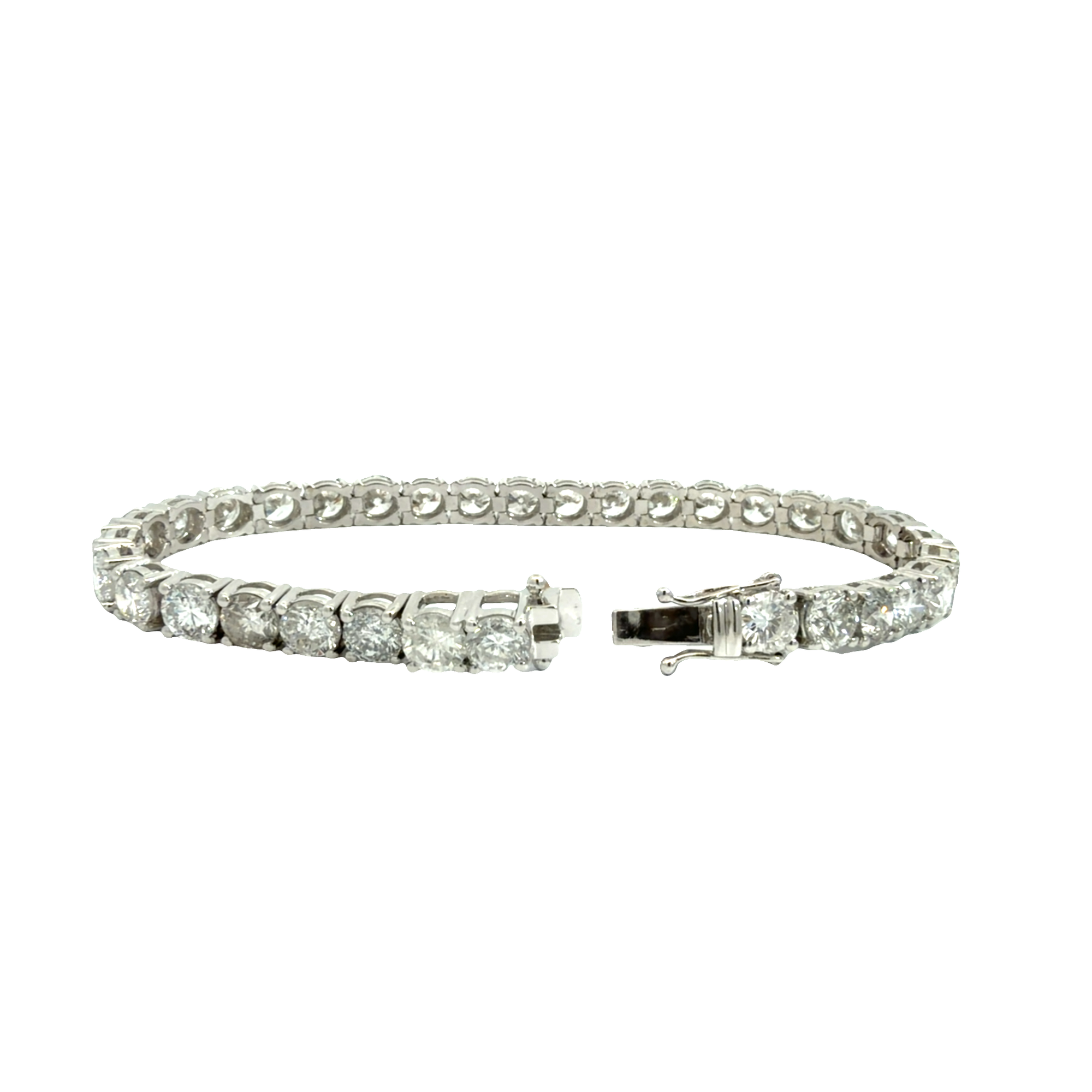 Estate 14k White Gold 18.08ctw Diamond 5.25mm Tennis Bracelet