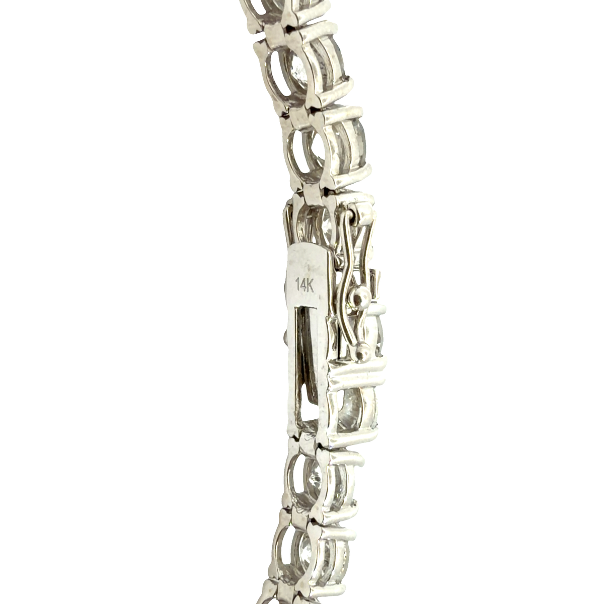 Estate 14k White Gold 18.08ctw Diamond 5.25mm Tennis Bracelet