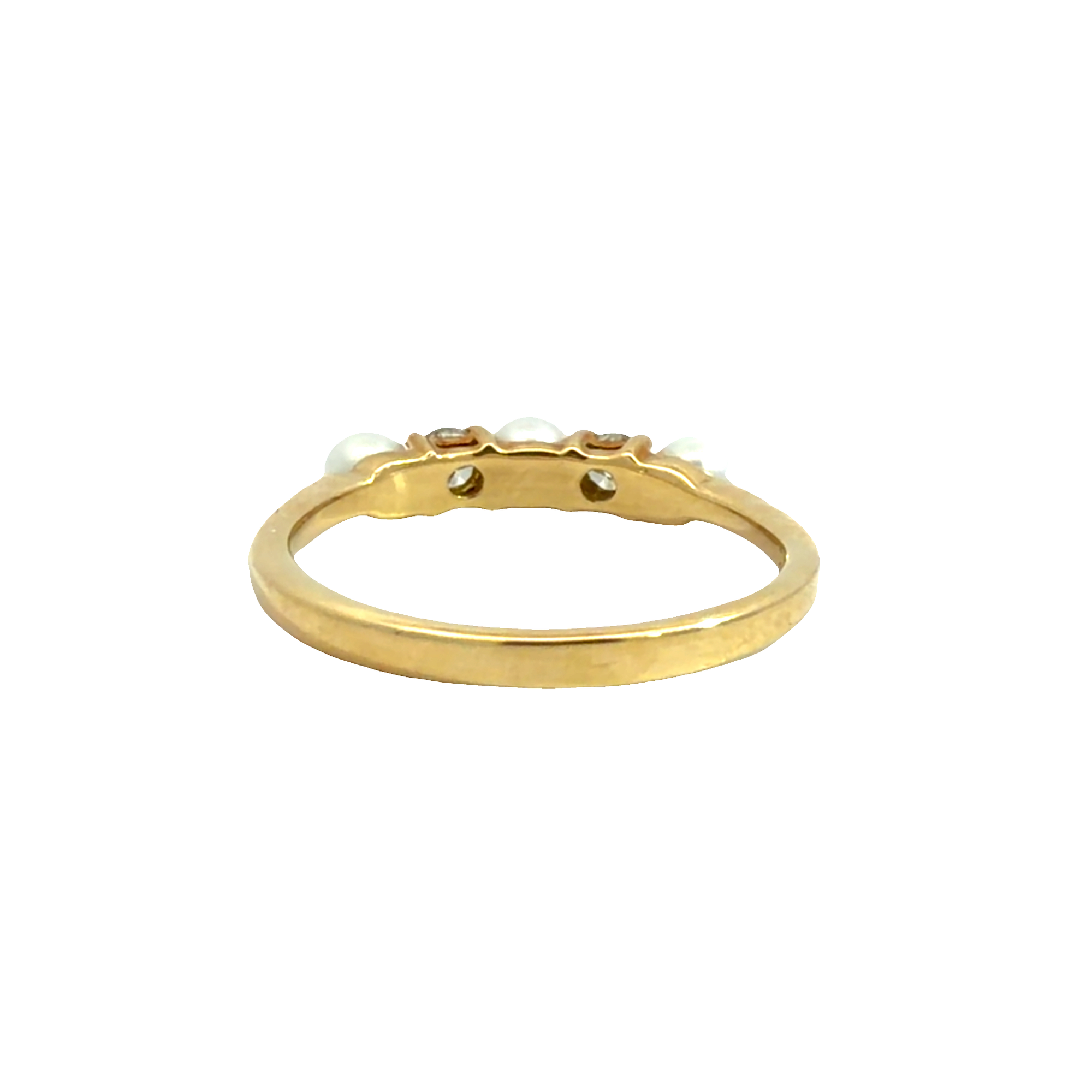 Tiffany & Co. 18k Yellow Gold Seed Pearl & Diamond Ring