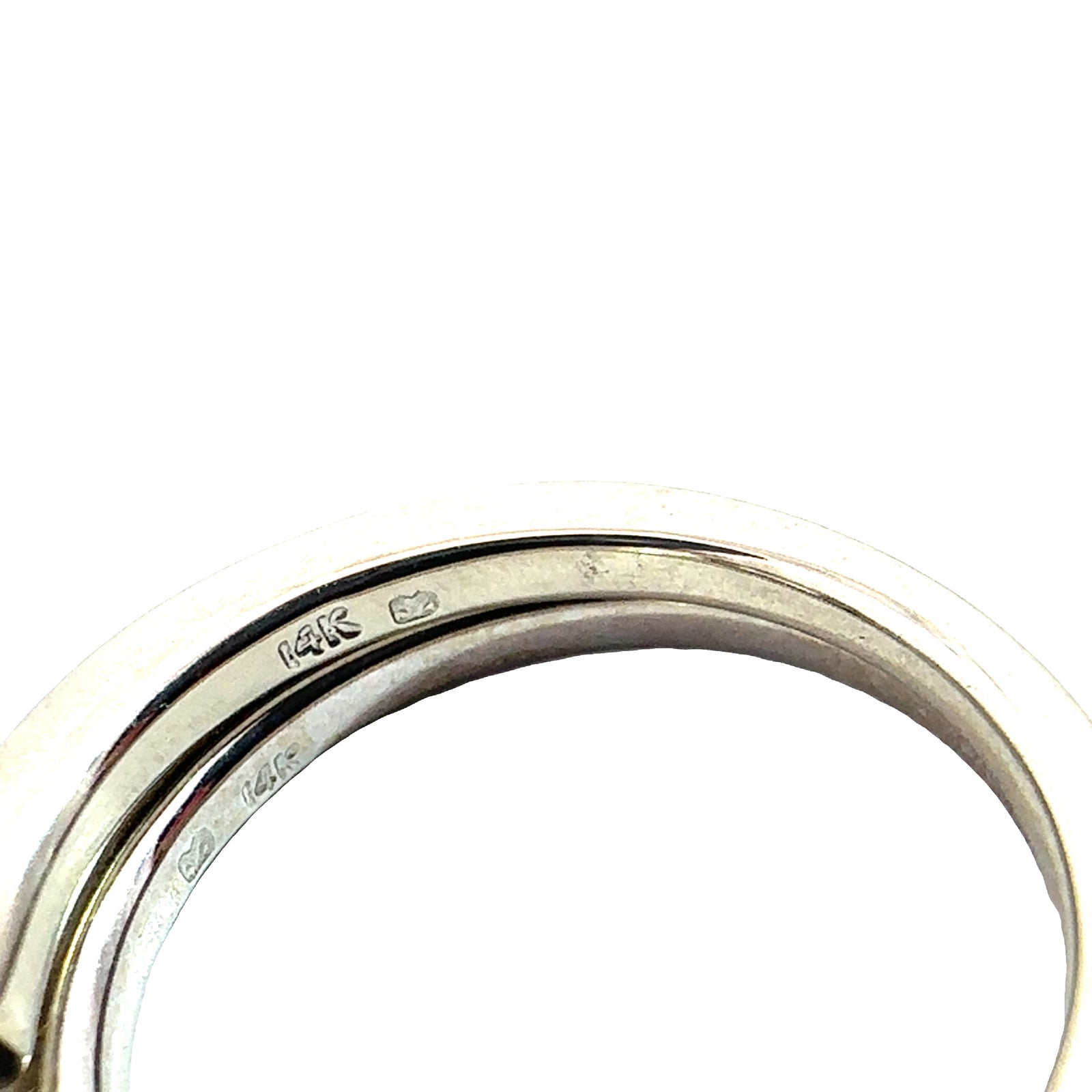 Estate 14k White Gold and 2.37ctw Diamond Engagement Ring Set