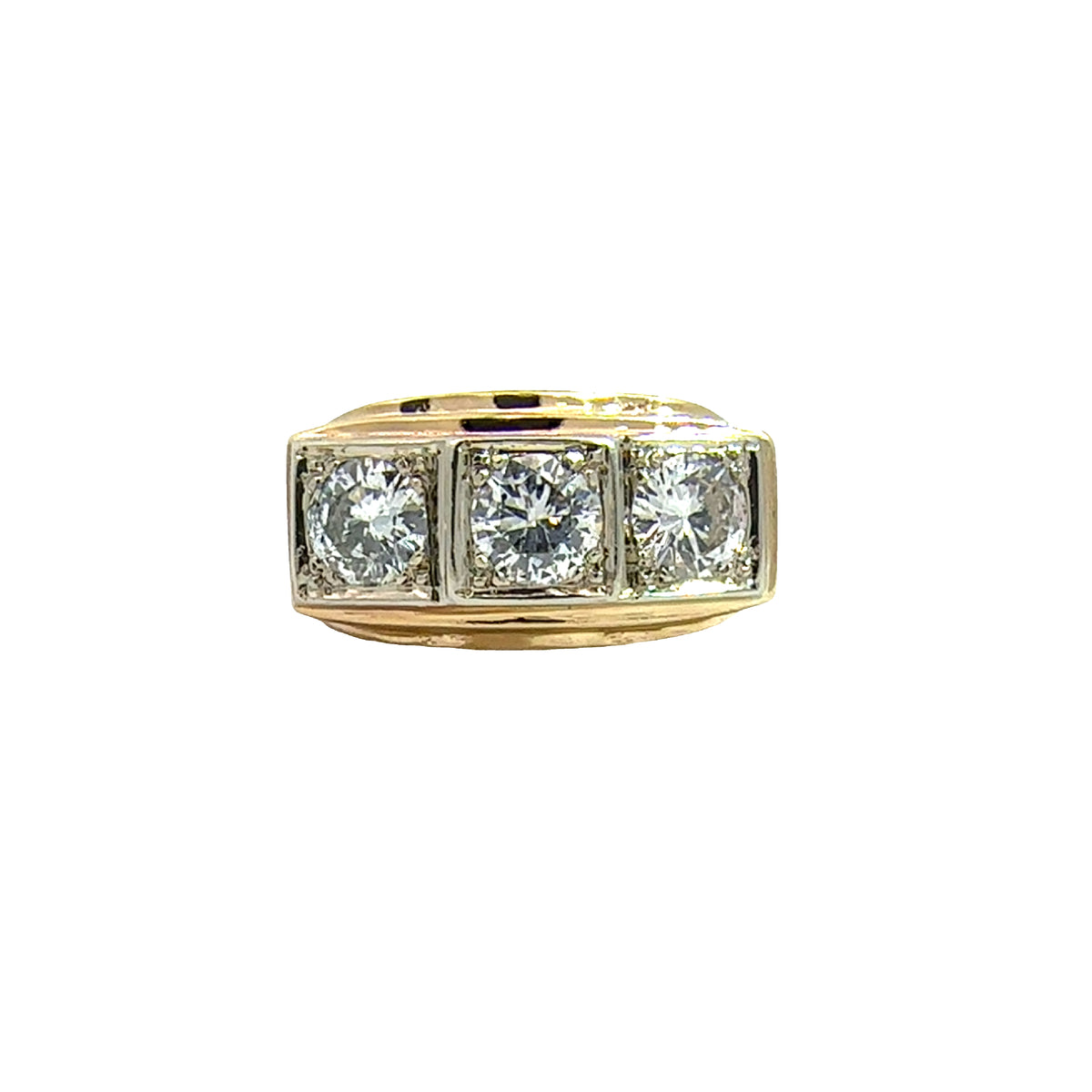 Vintage 14k Yellow Gold and 1.79ctw Diamond Ring