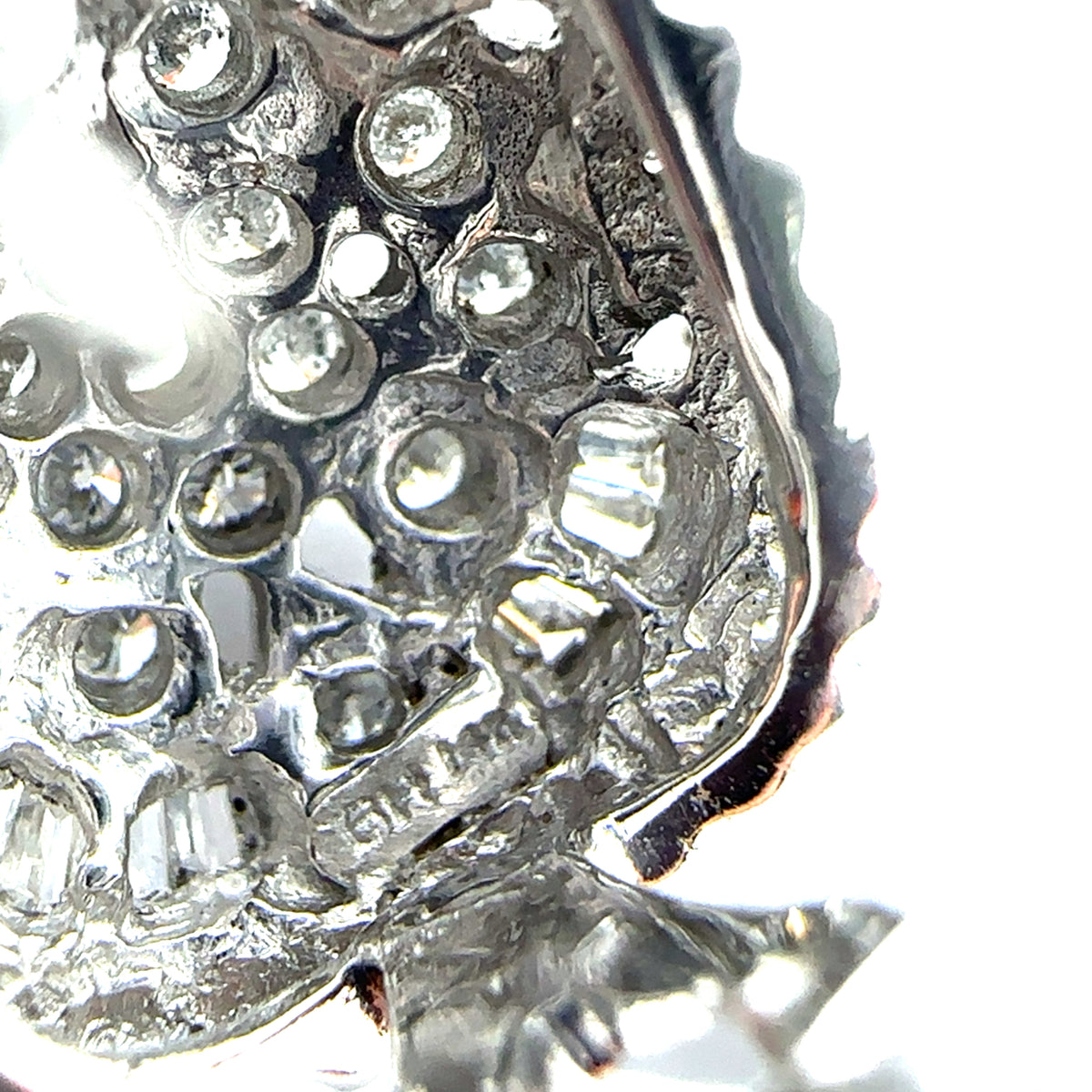 Vintage 14k White Gold and 1.25ctw Diamond Earrings