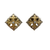 Estate Charles Krypell 14k Diamond Two-Tone Earrings