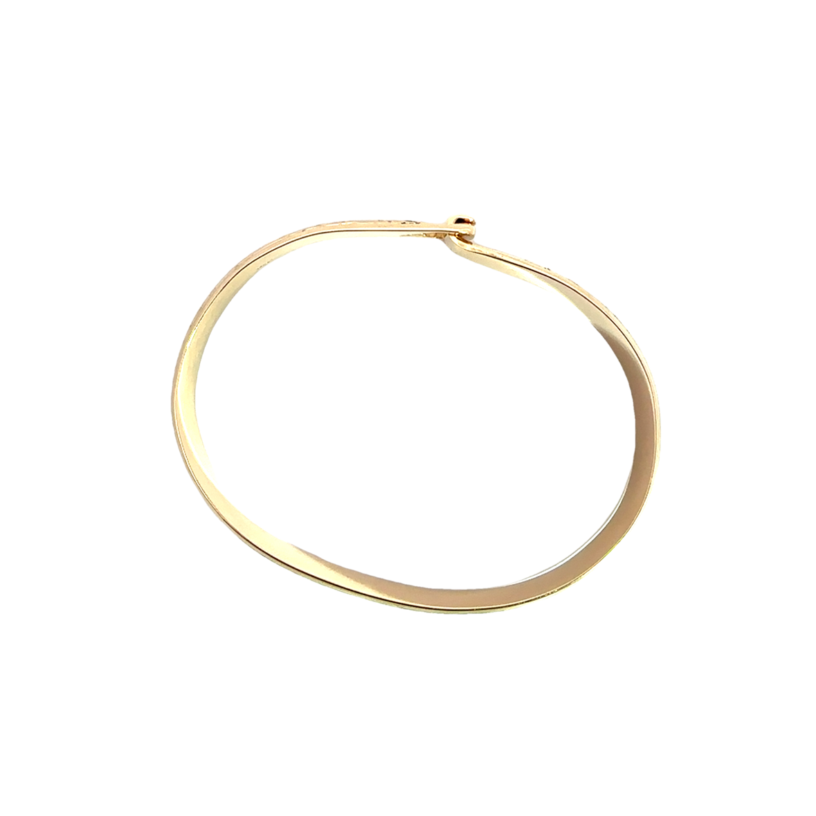 Vintage Engraved 14k Yellow Gold Bangle Bracelet