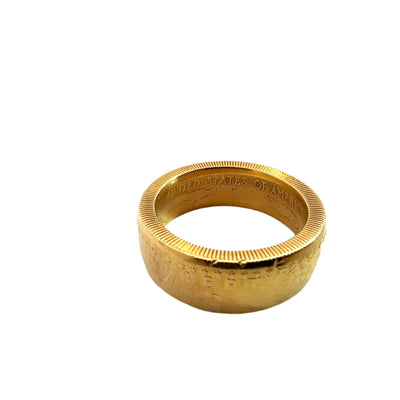 Estate Men's 22k Yellow Gold American Eagle Bullion Band Ring