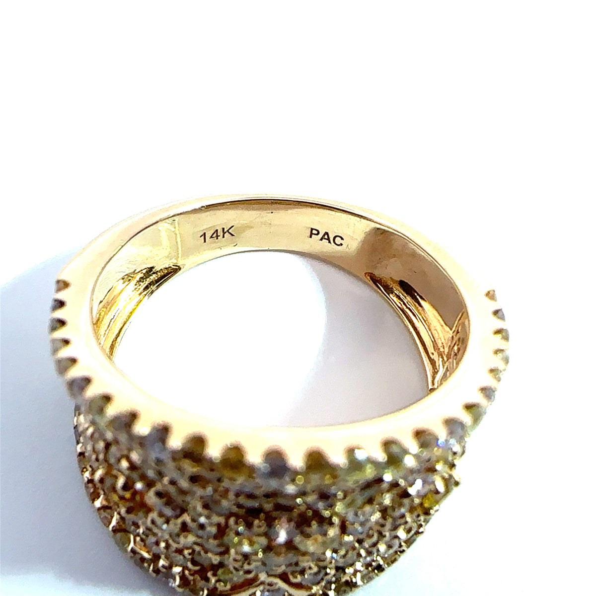 Estate Wide 14k Yellow Gold 2.15cttw Diamond Band