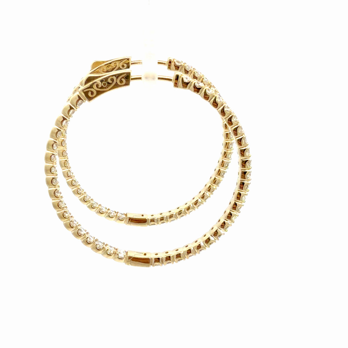 The Jewel Box 14k Yellow Gold 2.72ctw  Inside Out Hoop Earrings