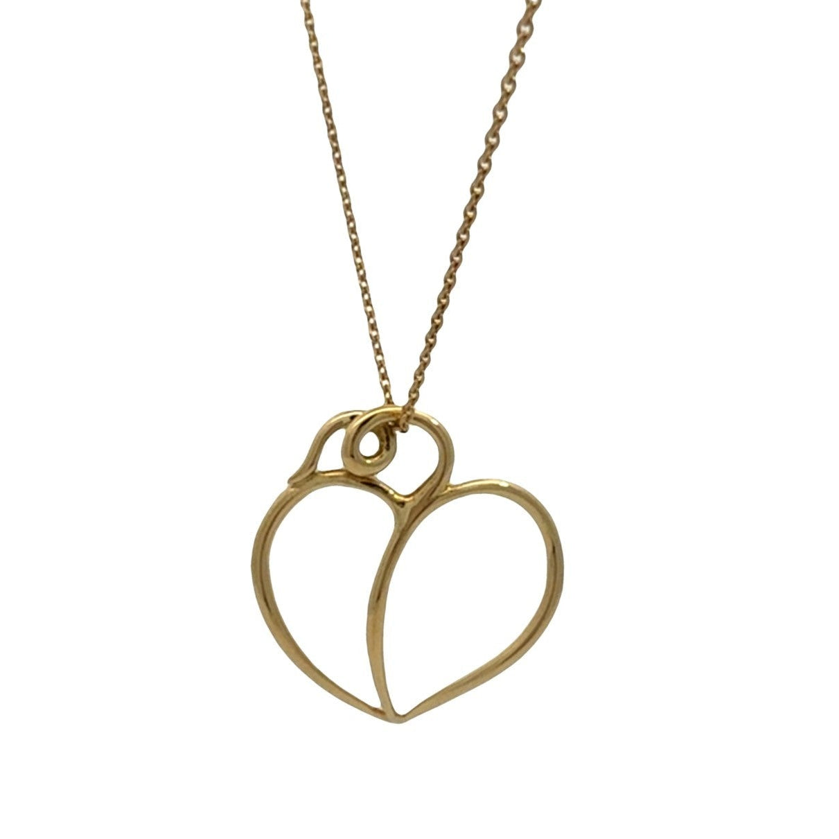 Vintage Tiffany & Co. 18k Yellow Gold Paloma Picasso Loving Heart Necklace2