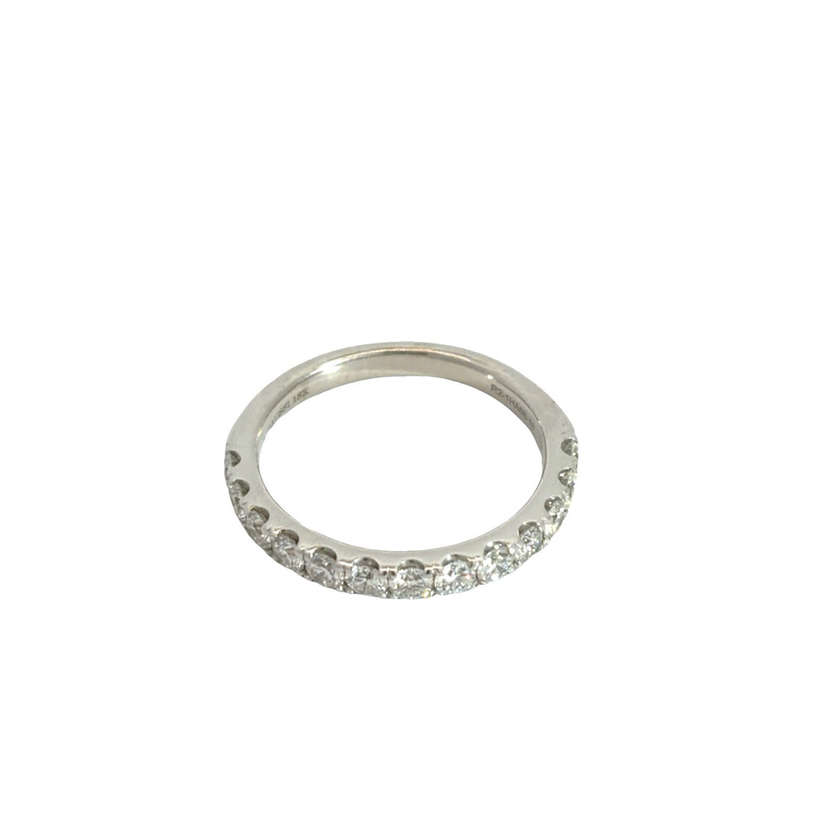 18K White Gold 13 Diamond 0.78cttw Wedding Band Ring1