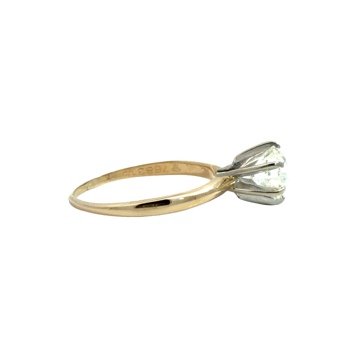 14k Yellow Gold Round Brilliant Solitaire 1.21cttw Diamond Engagement Ring 71