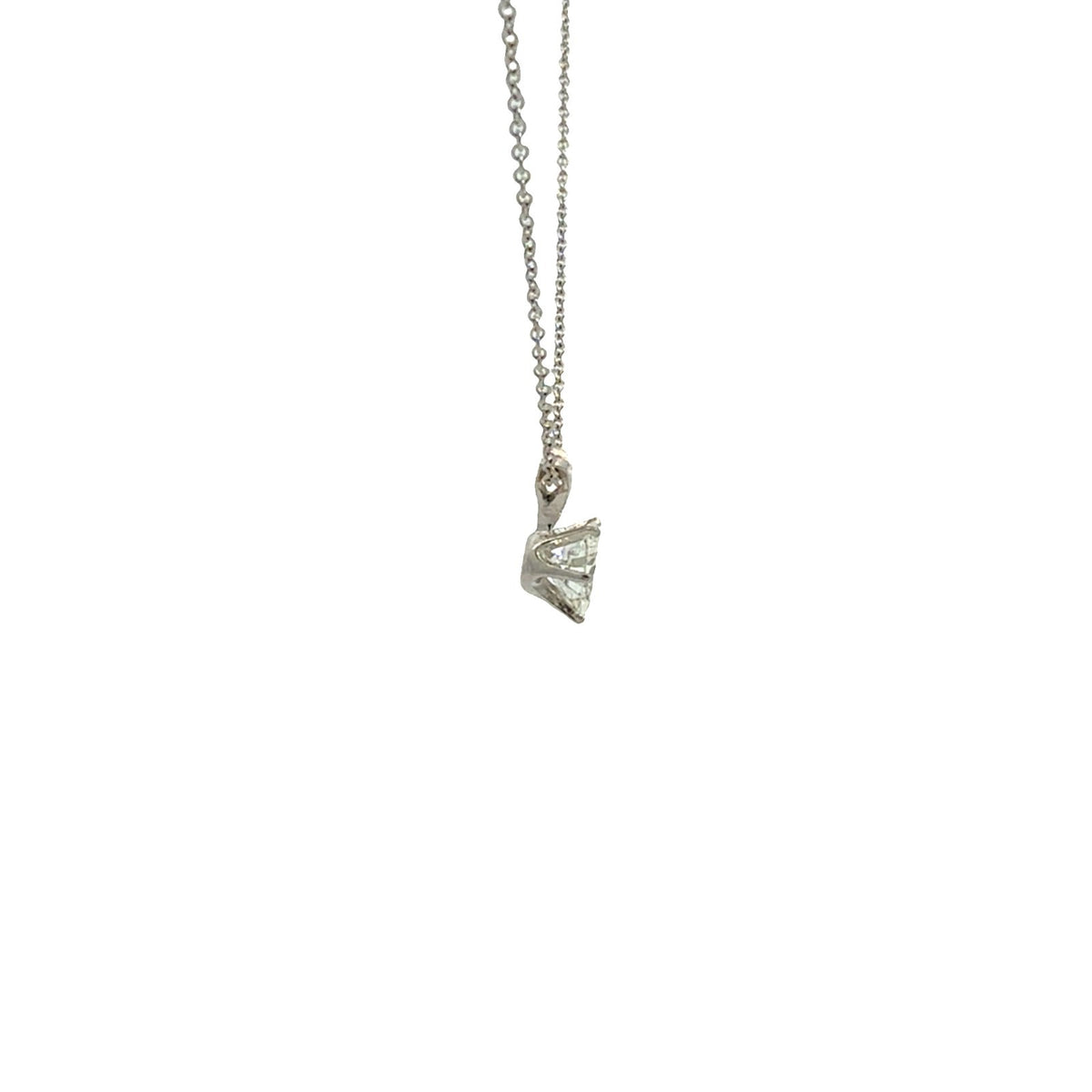 14k White Gold 0.75ctw Diamond Solitaire Necklace2