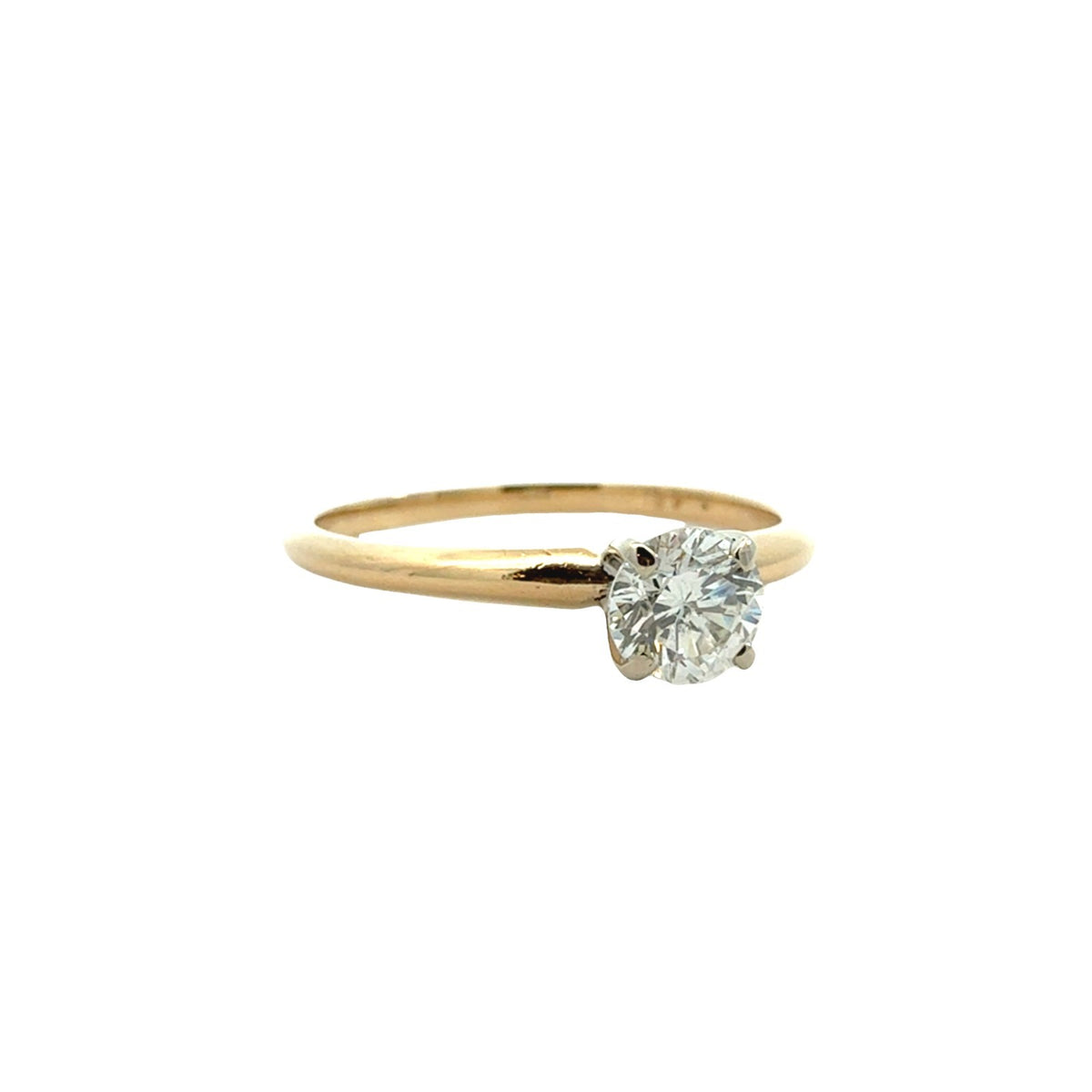 14k Yellow Gold Round 0.48tcw Diamond Solitaire Engagement Ring2